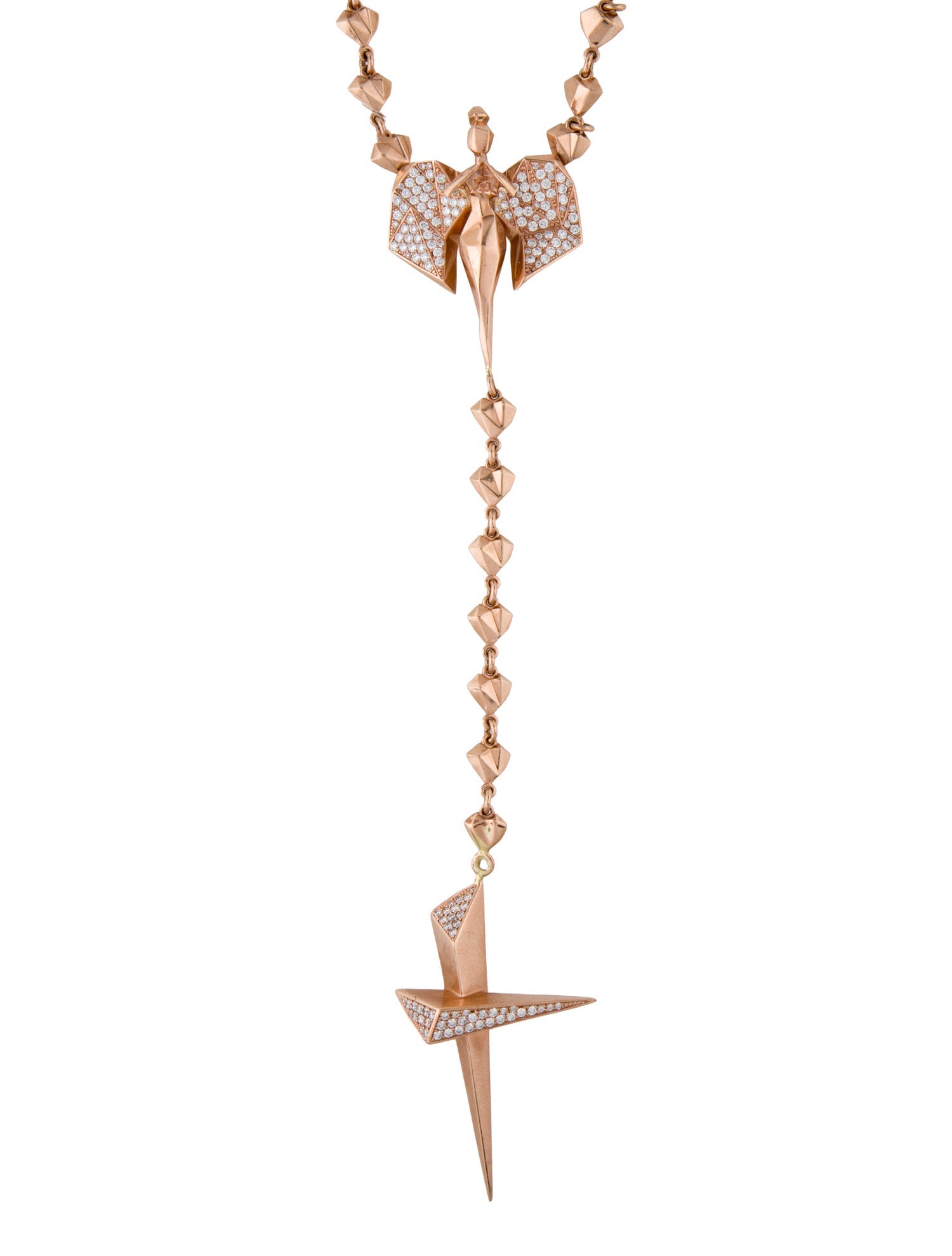 Mr. x -Naturel 14K Diamond Guardian & King's Cross Lavalier Necklace