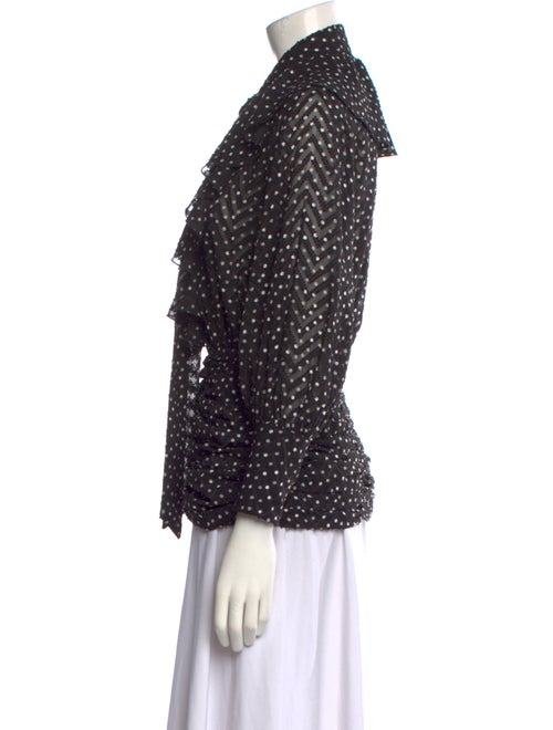 Marianna Senchina Polka Dot Print Long Sleeve Button-Up Top