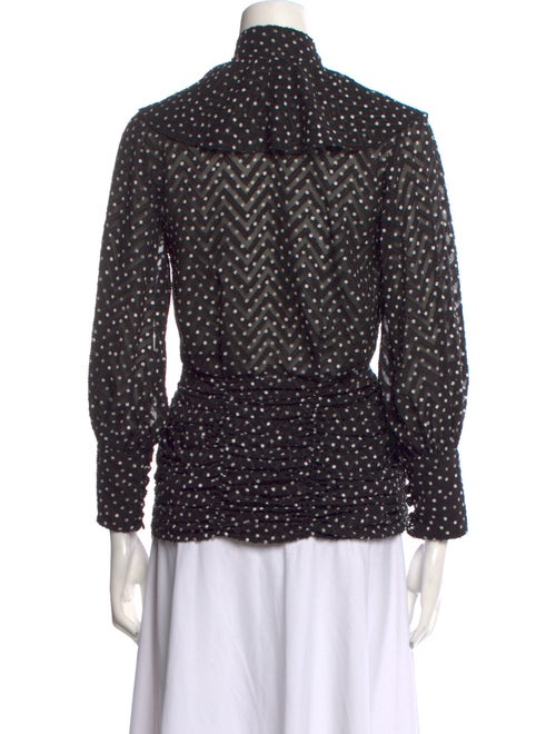 Marianna Senchina Polka Dot Print Long Sleeve Button-Up Top