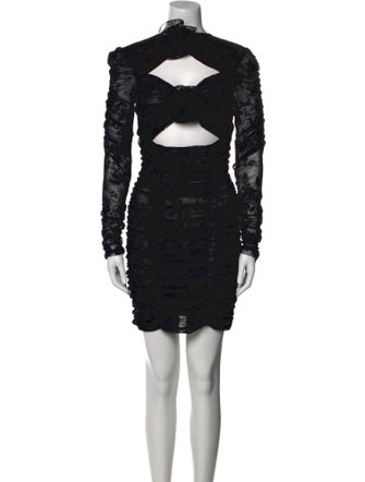 Marianna Senchina Lace Pattern Mini Dress