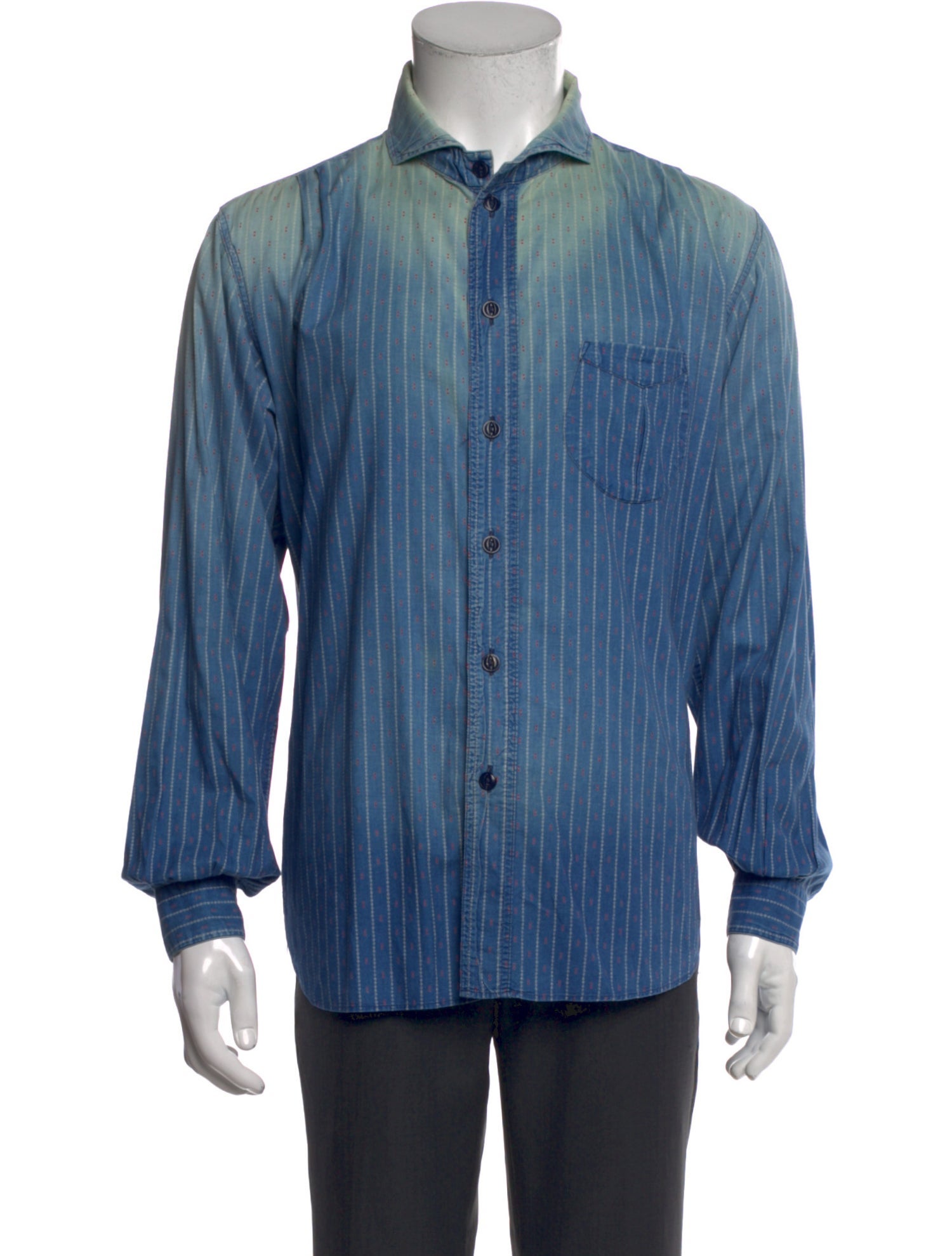 Mister Freedom Striped Long Sleeve Dress Shirt