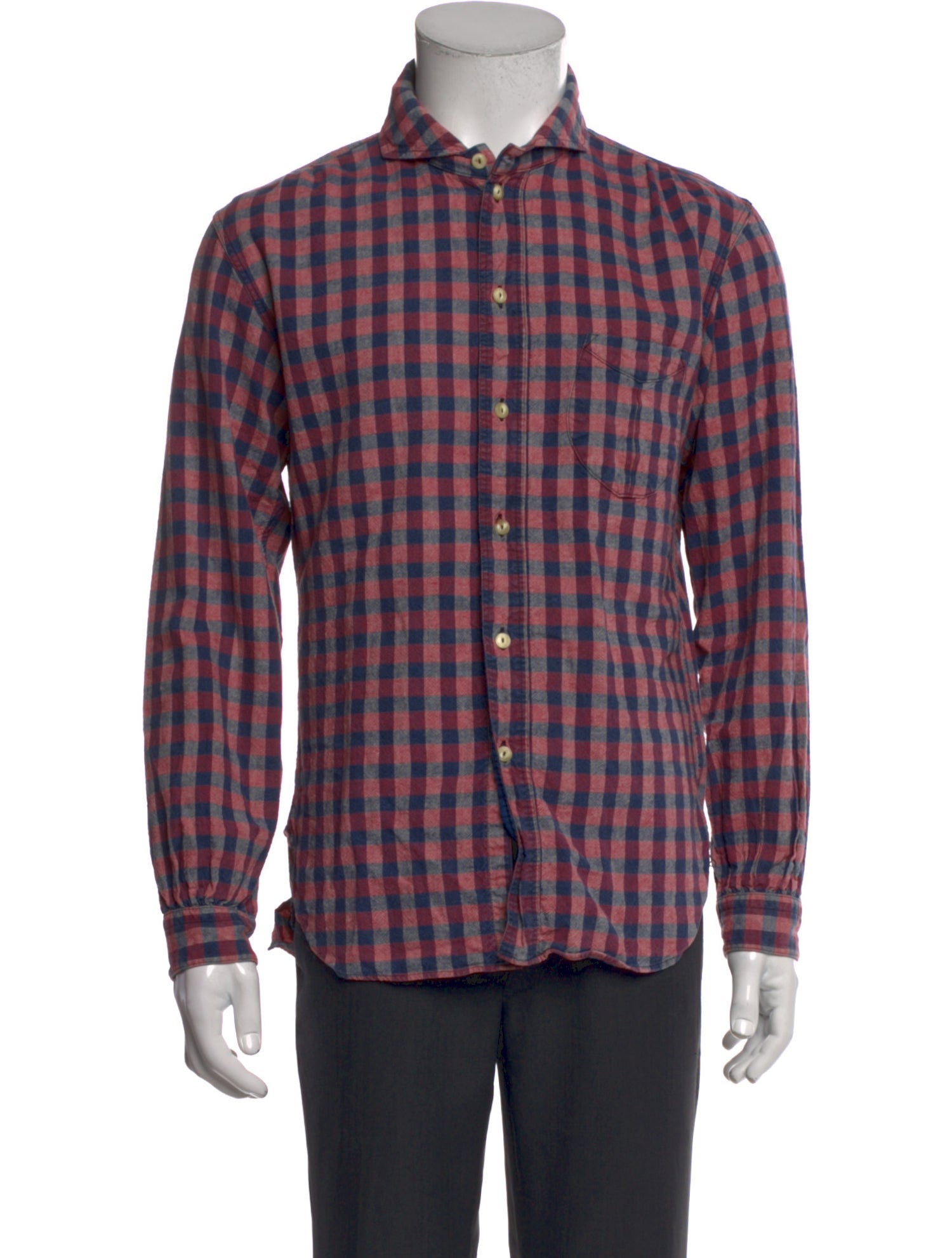 Mister Freedom Linen Plaid Print Shirt