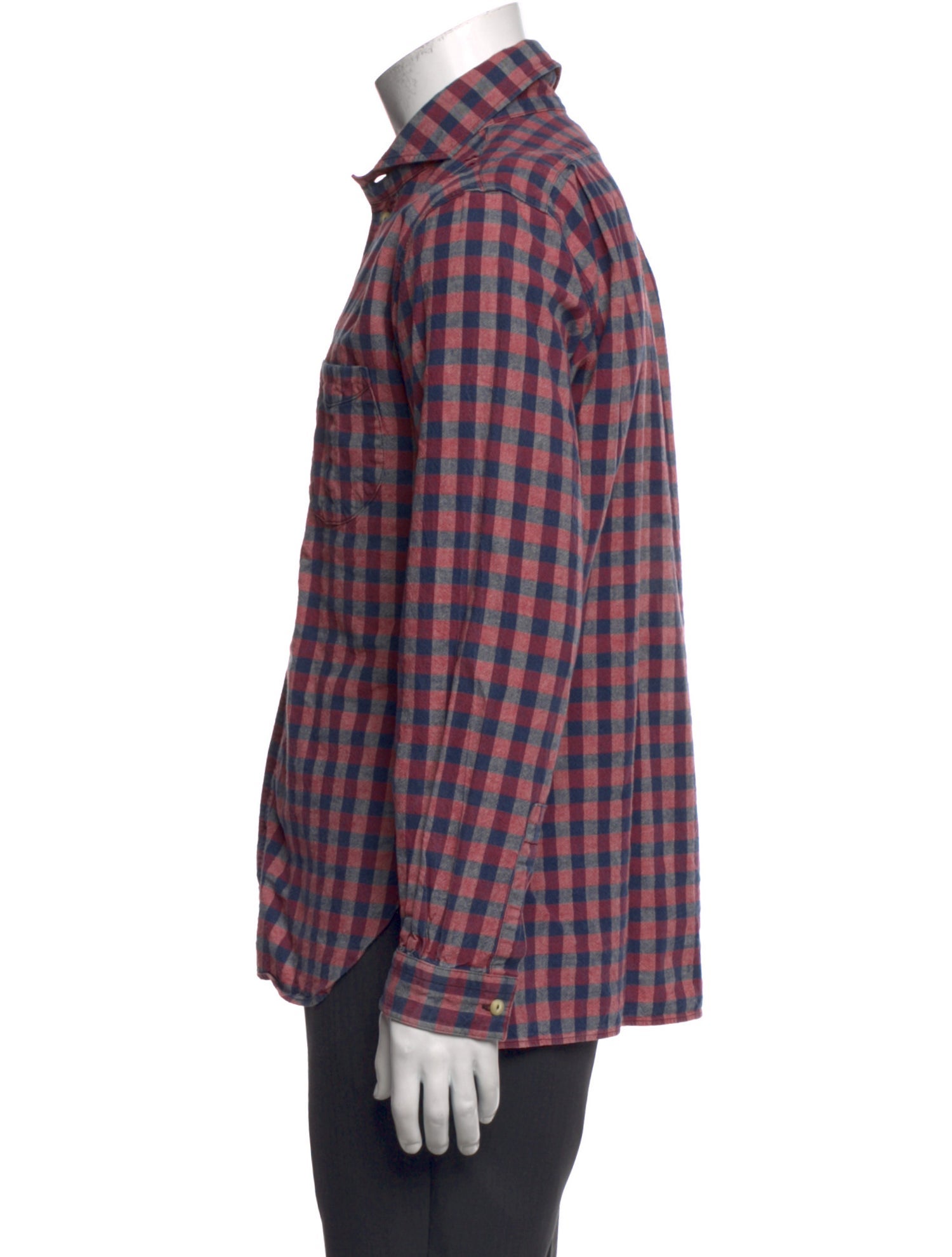 Mister Freedom Linen Plaid Print Shirt