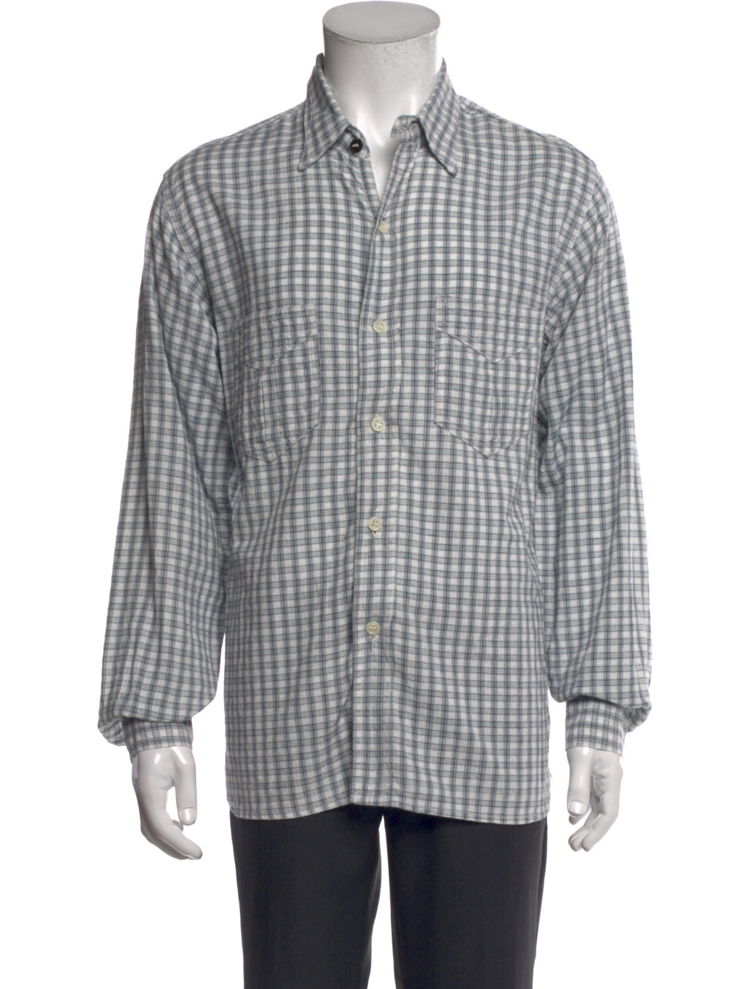 Mister Freedom Plaid Print Long Sleeve Shirt