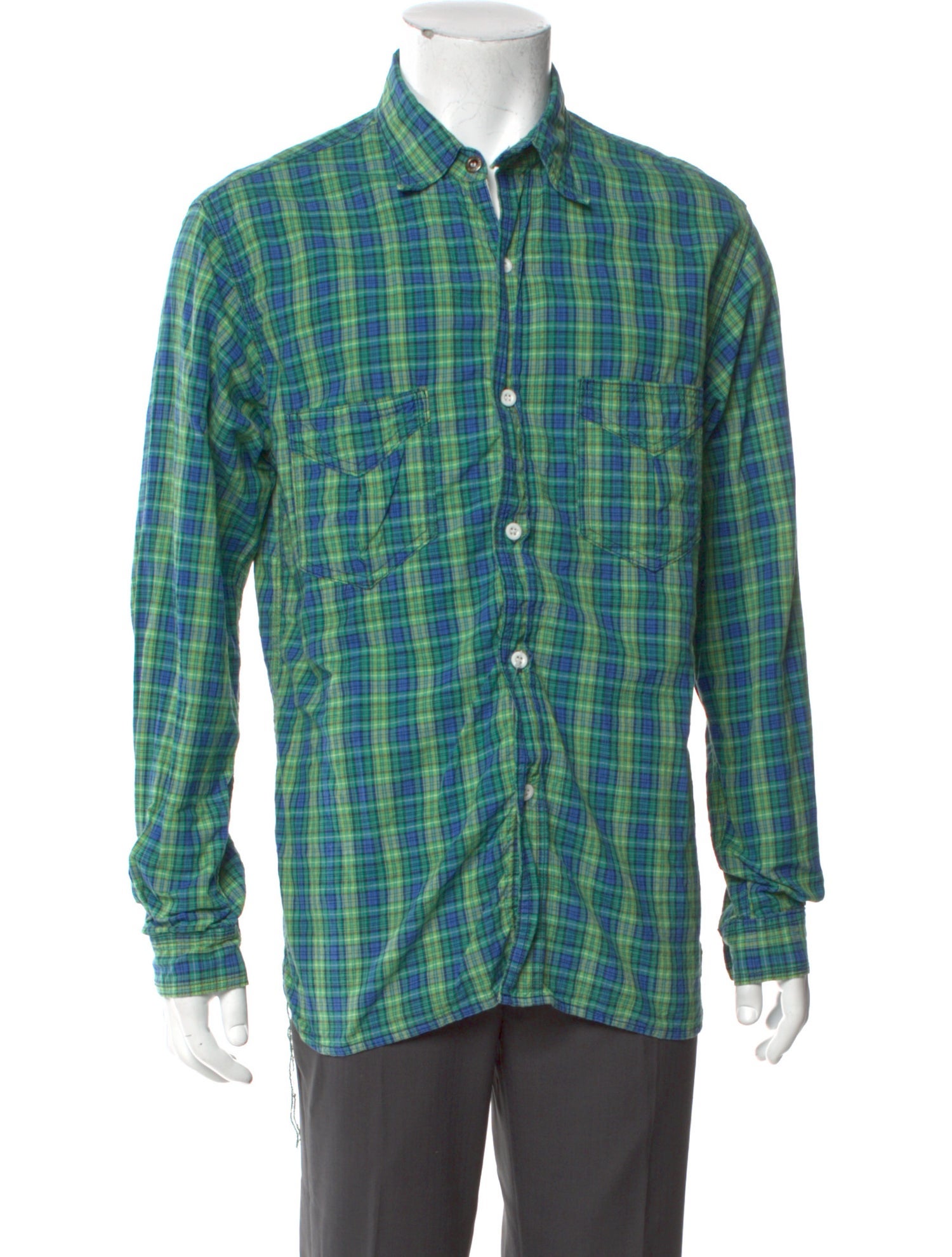 Mister Freedom Plaid Print Long Sleeve Shirt