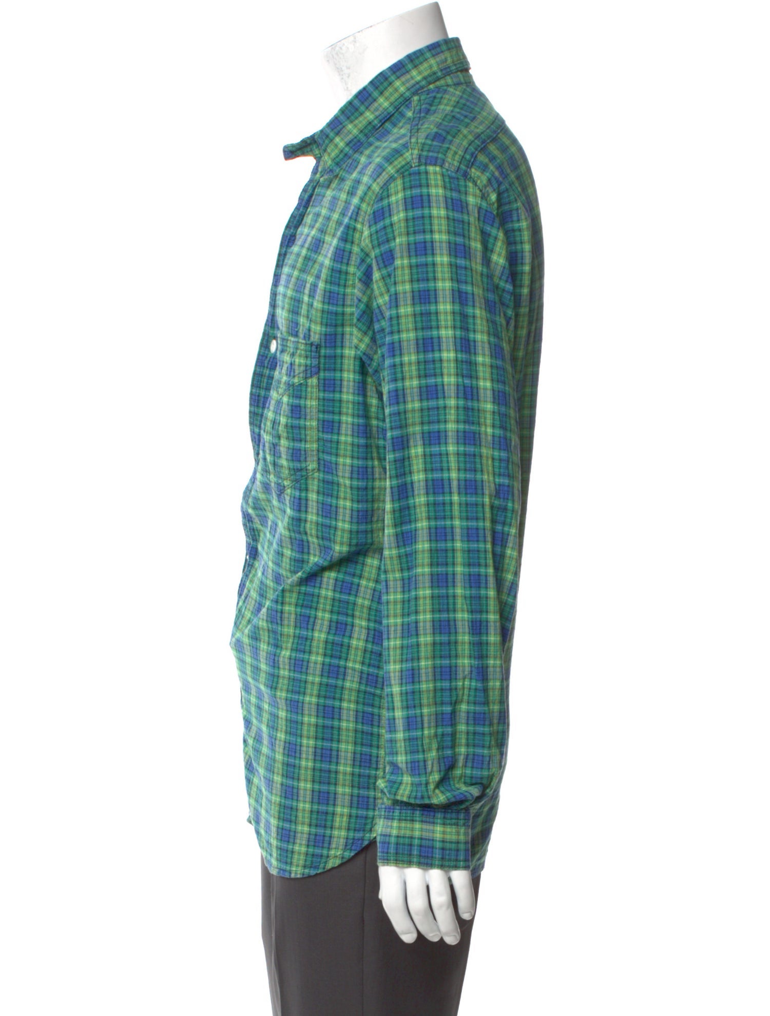 Mister Freedom Plaid Print Long Sleeve Shirt