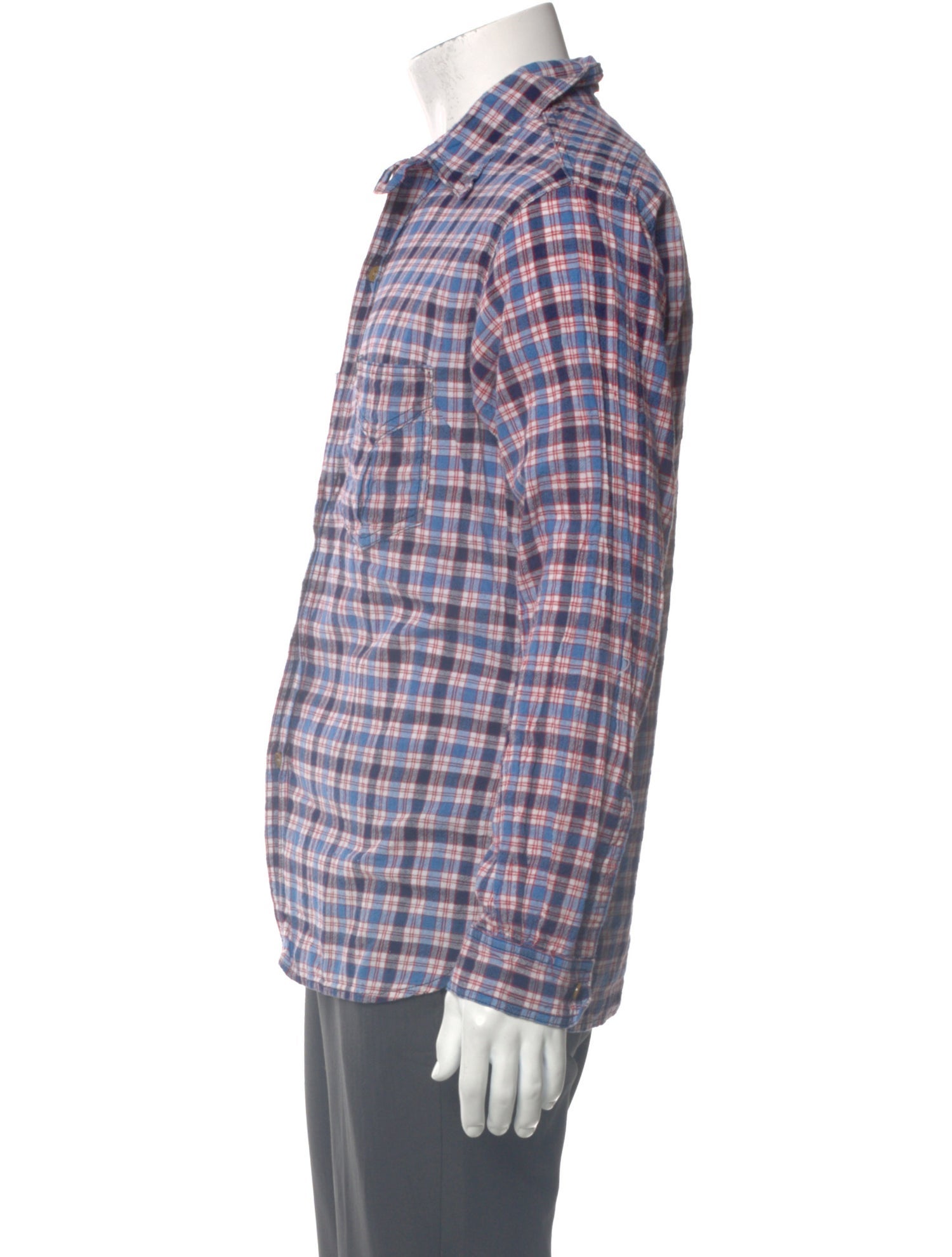Mister Freedom Plaid Print Long Sleeve Shirt