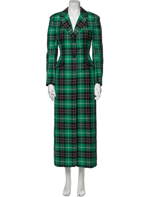 Marine Serre 2019 Plaid Print Coat Marine