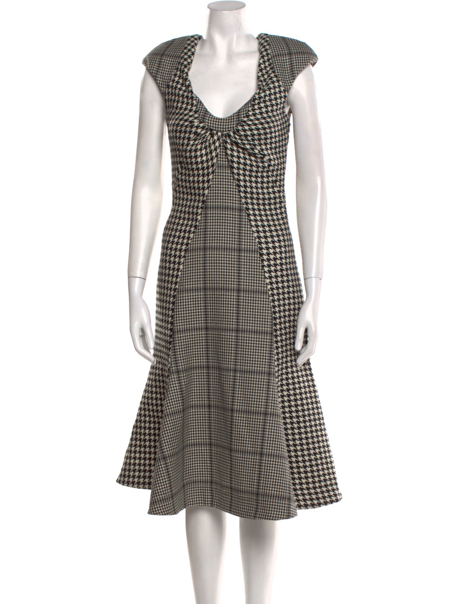 Marine Serre Virgin Wool Midi Length Dress