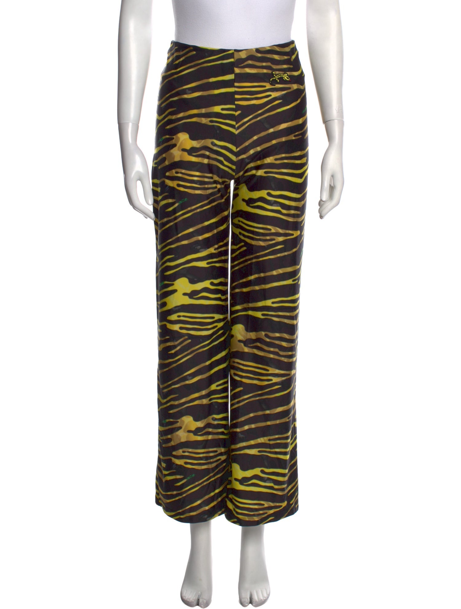 Marine Serre Animal Print Wide Leg Pants