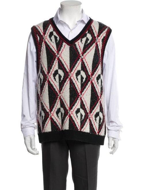 Marine Serre Wool Printed Sweater Vest