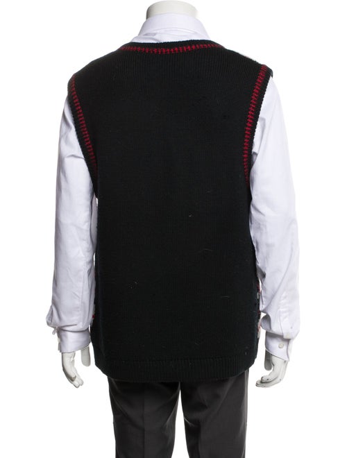 Marine Serre Wool Printed Sweater Vest