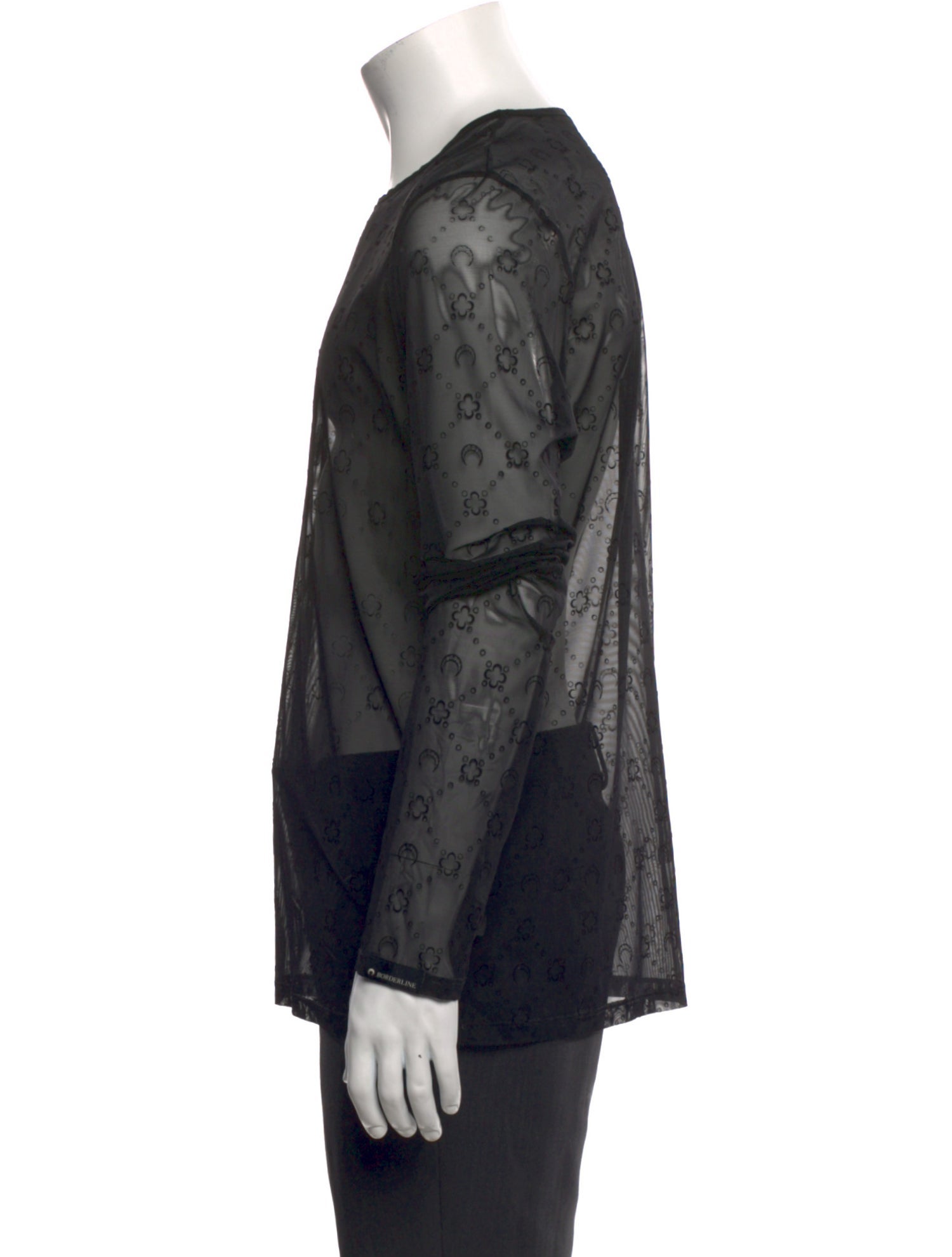 Marine Serre Monogram Pattern Crew Neck Henley