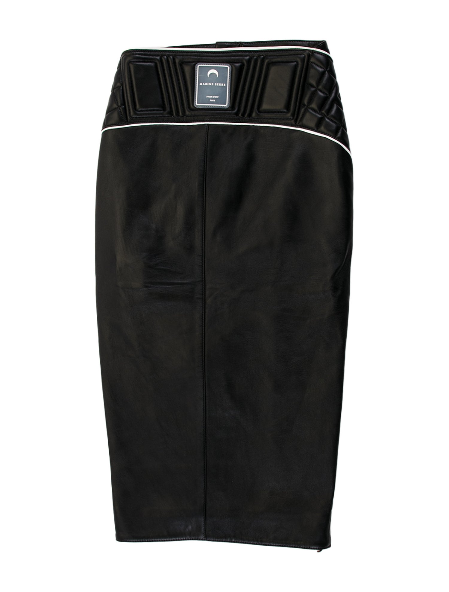 Marine Serre Lambskin Knee-Length Skirt