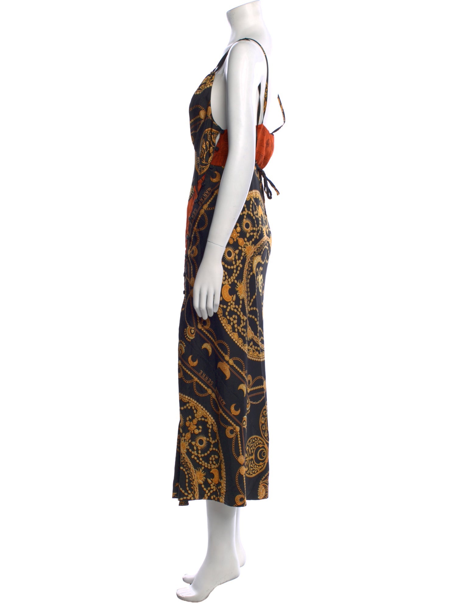 Marine Serre Silk Long Dress