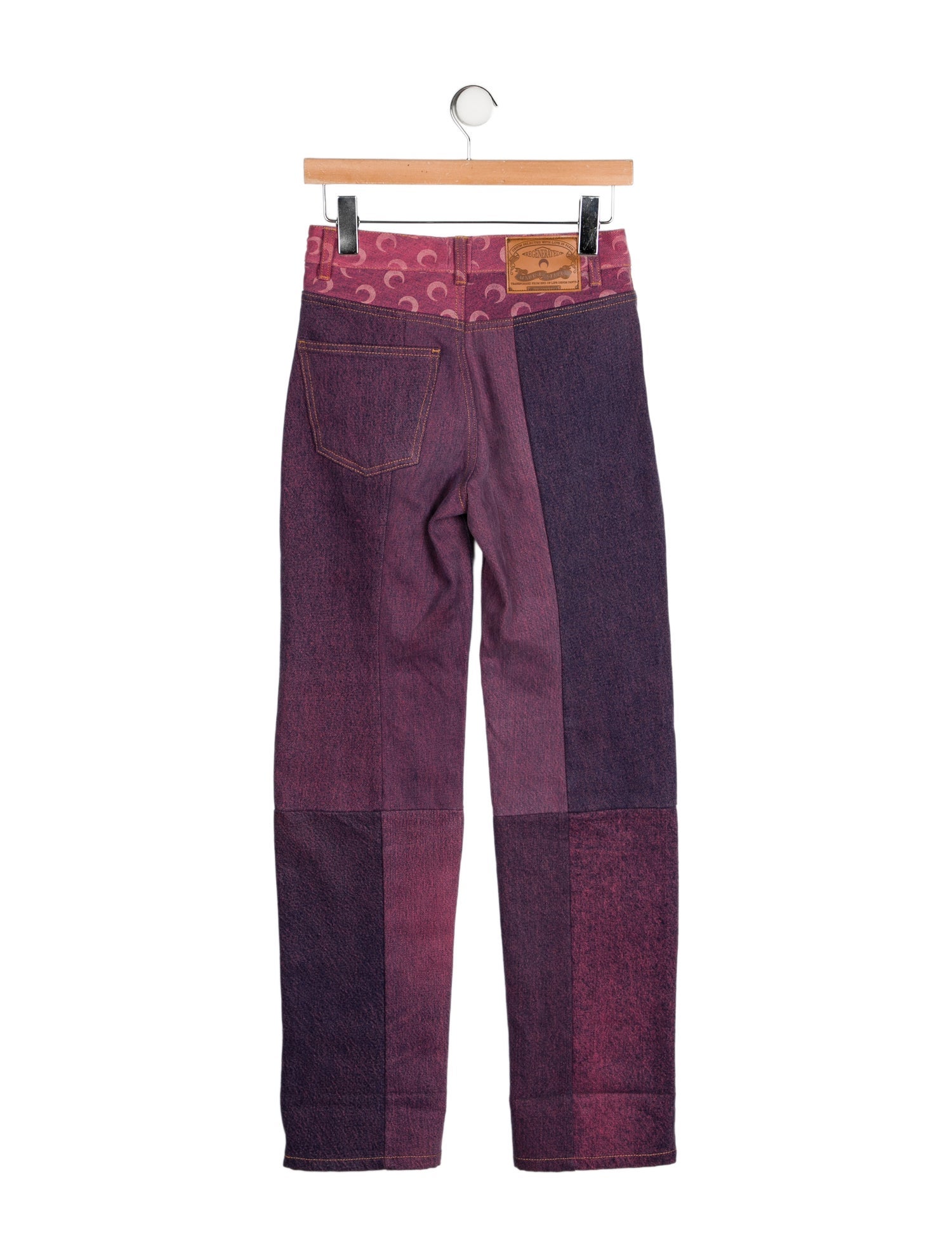 Marine Serre Mid-Rise Straight Leg Jeans