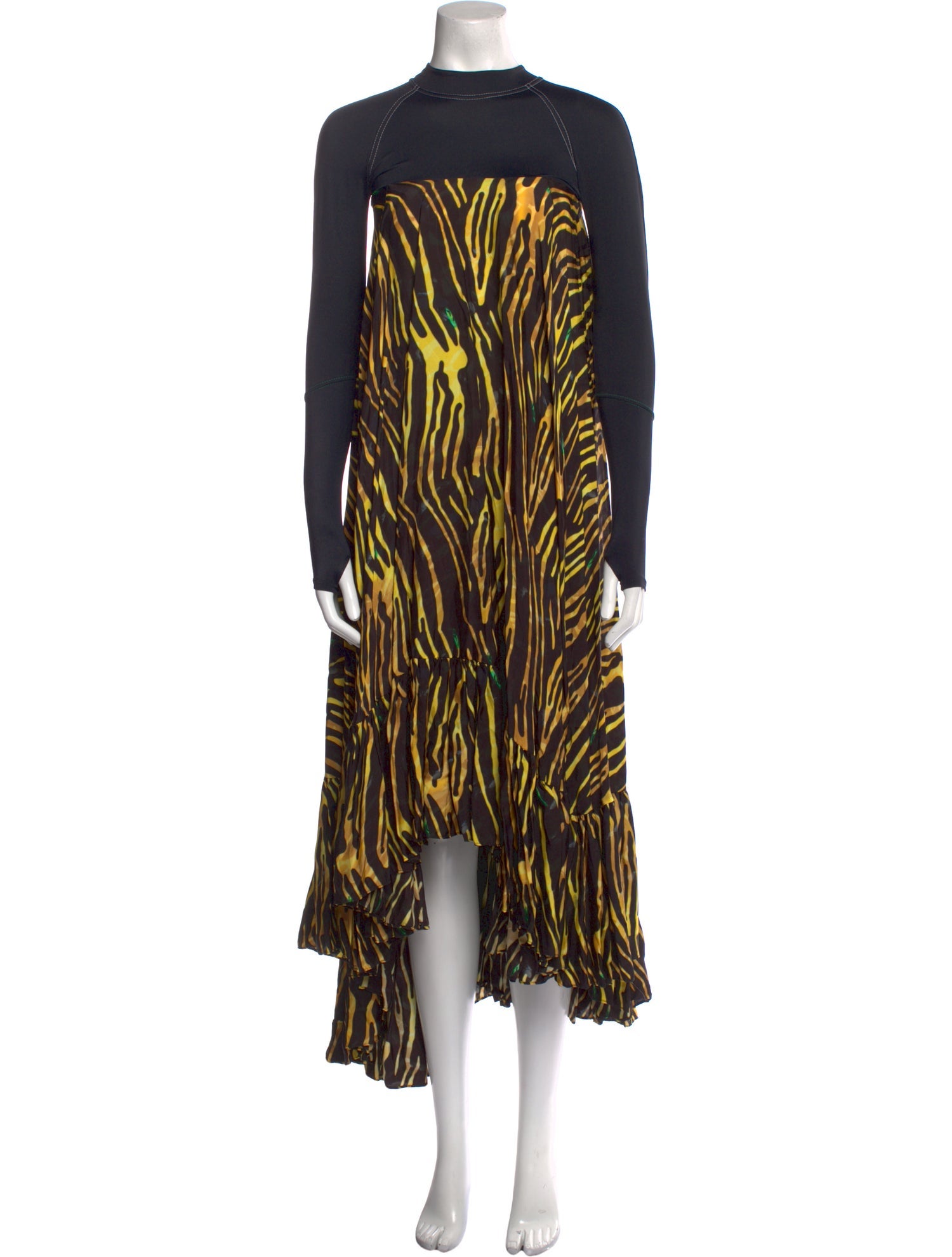 Marine Serre Animal Print Long Dress