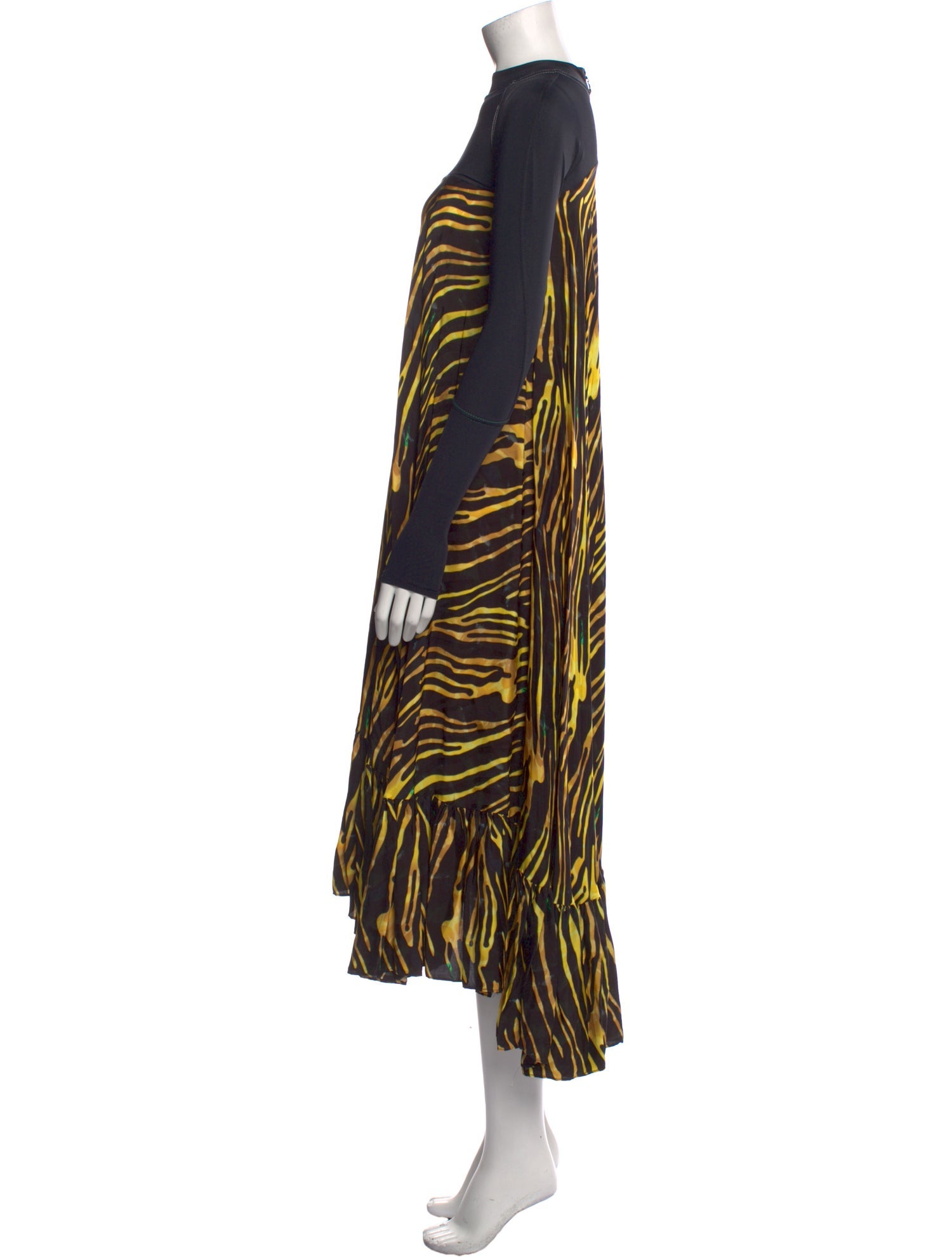 Marine Serre Animal Print Long Dress