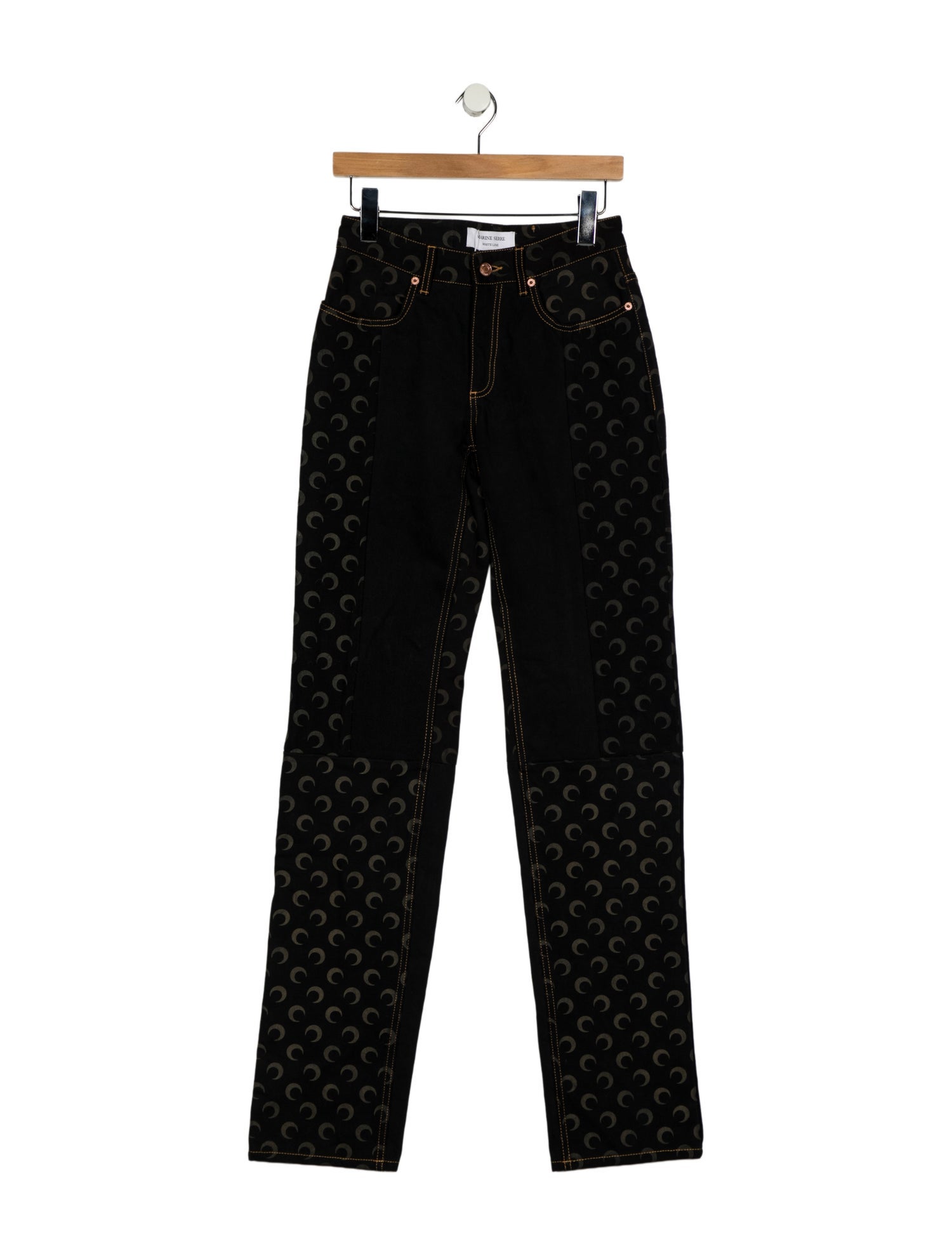 Marine Serre Mid-Rise Straight Leg Jeans w/ Tags