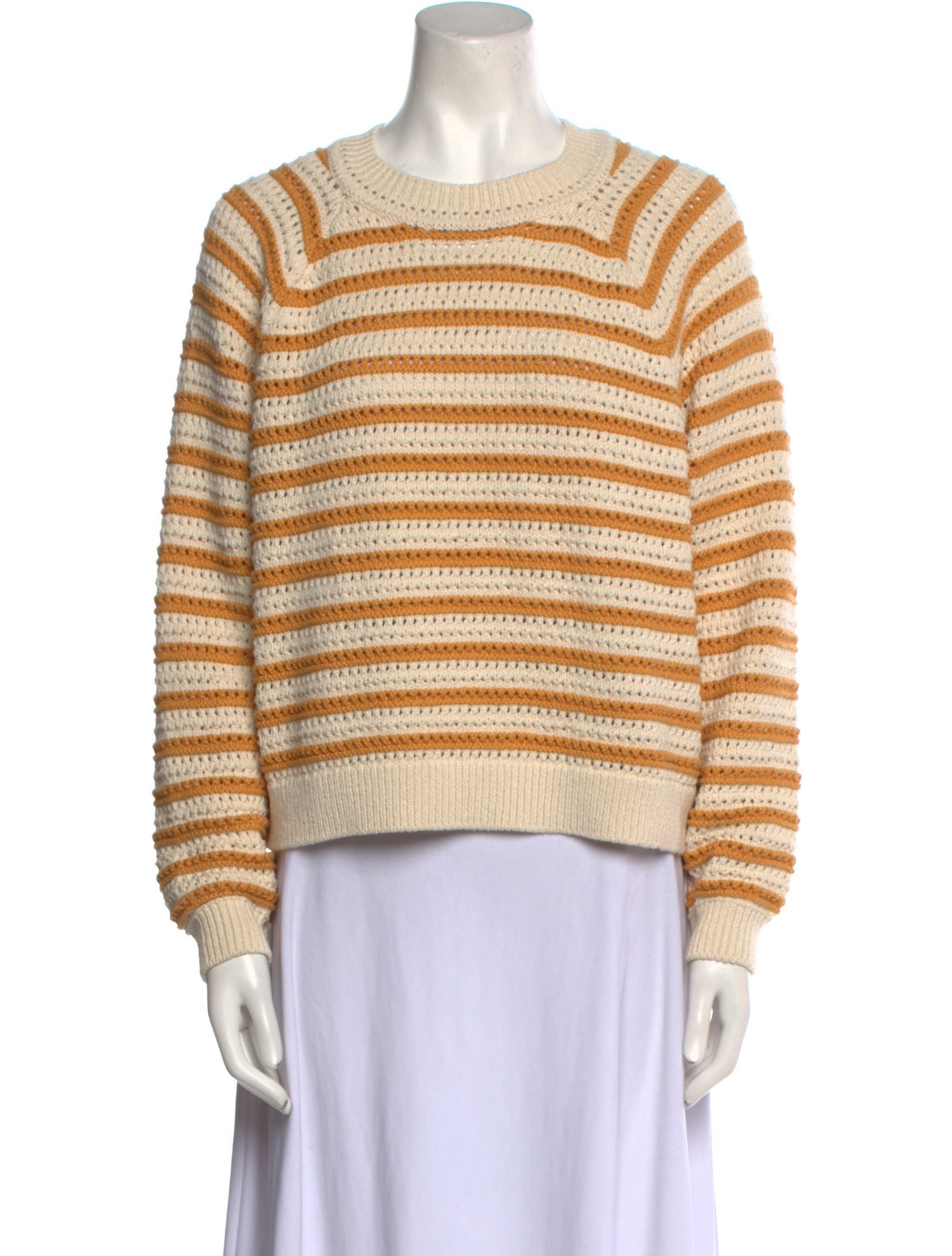 Marine Serre Striped Crew Neck Sweater