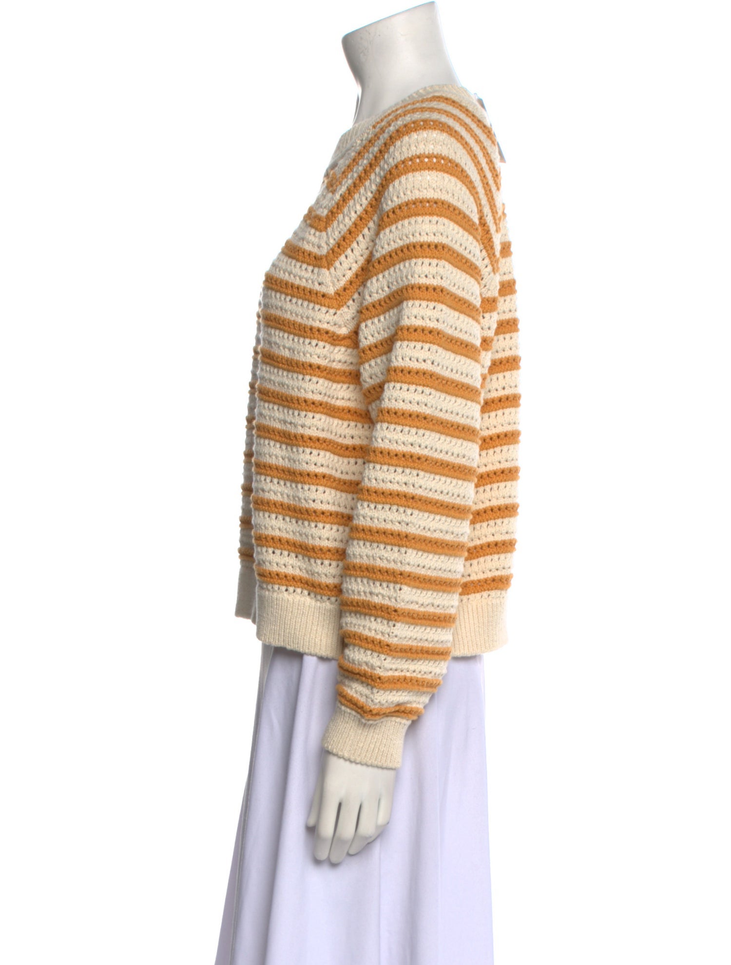 Marine Serre Striped Crew Neck Sweater
