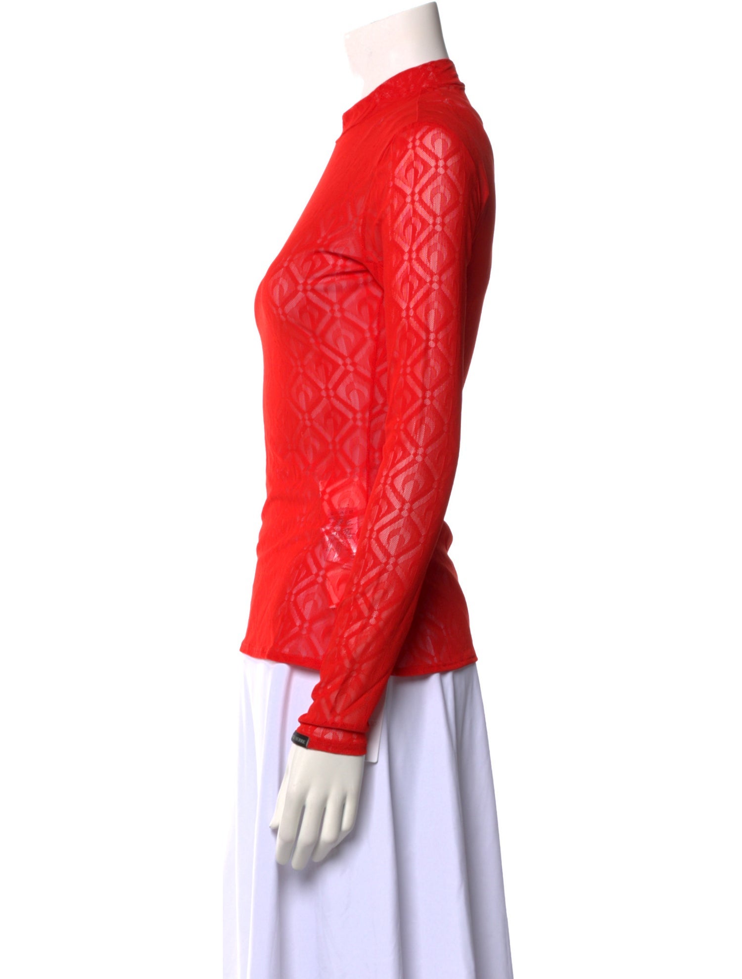 Marine Serre Printed Mock Neck Sweatshirt