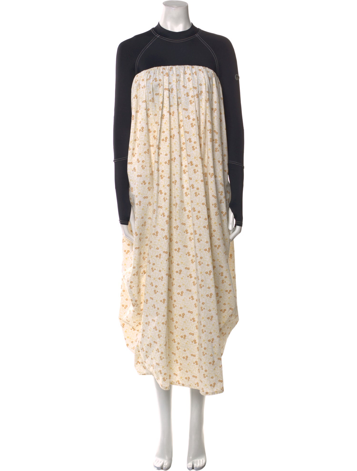 Marine Serre Floral Print Long Dress