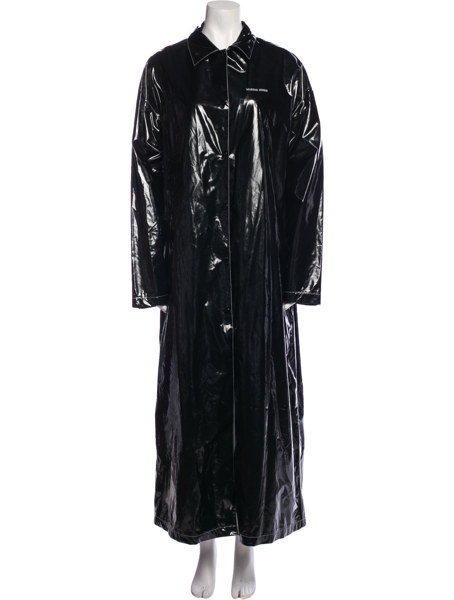 Marine Serre Patent Leather Trench Coat