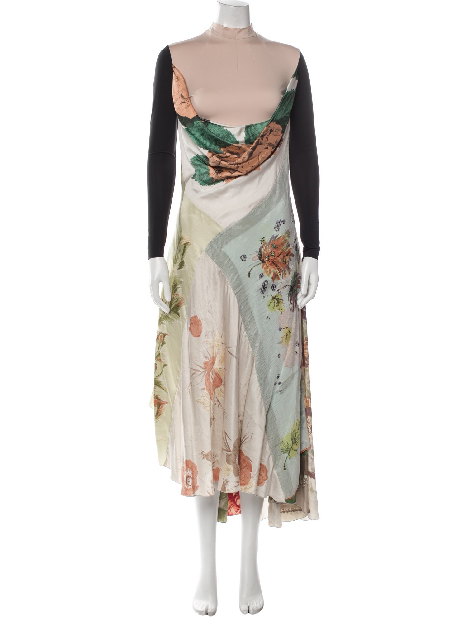 Marine Serre Floral Print Long Dress