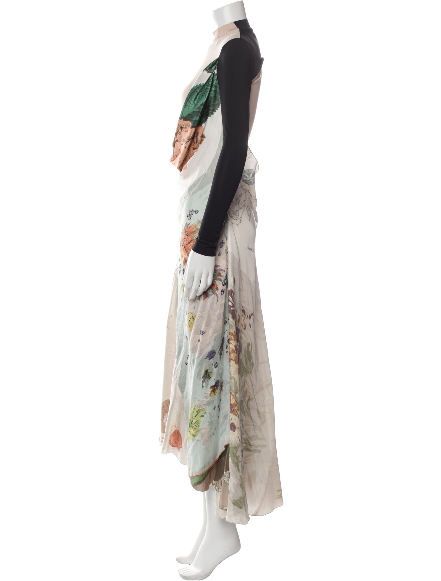 Marine Serre Floral Print Long Dress