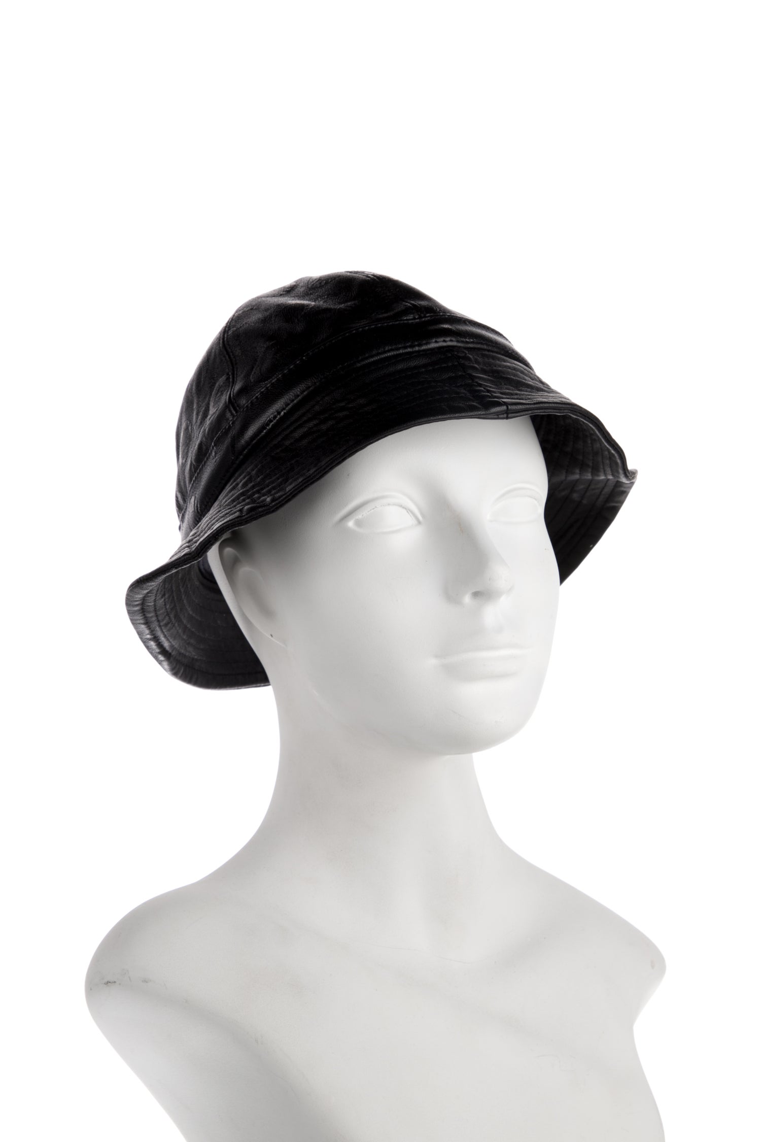 Marine Serre Leather Bucket Hat