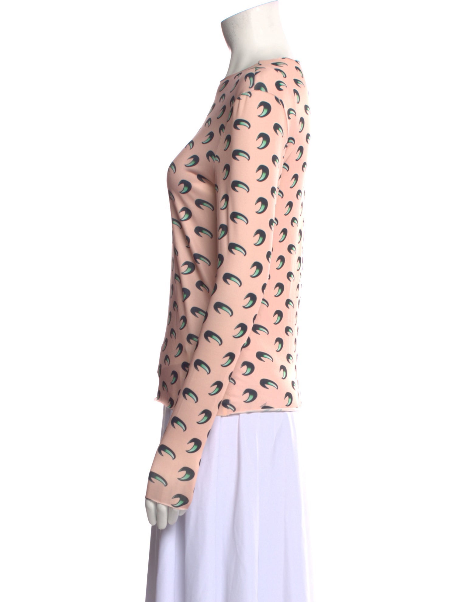 Marine Serre Printed Crew Neck Sweatshirt