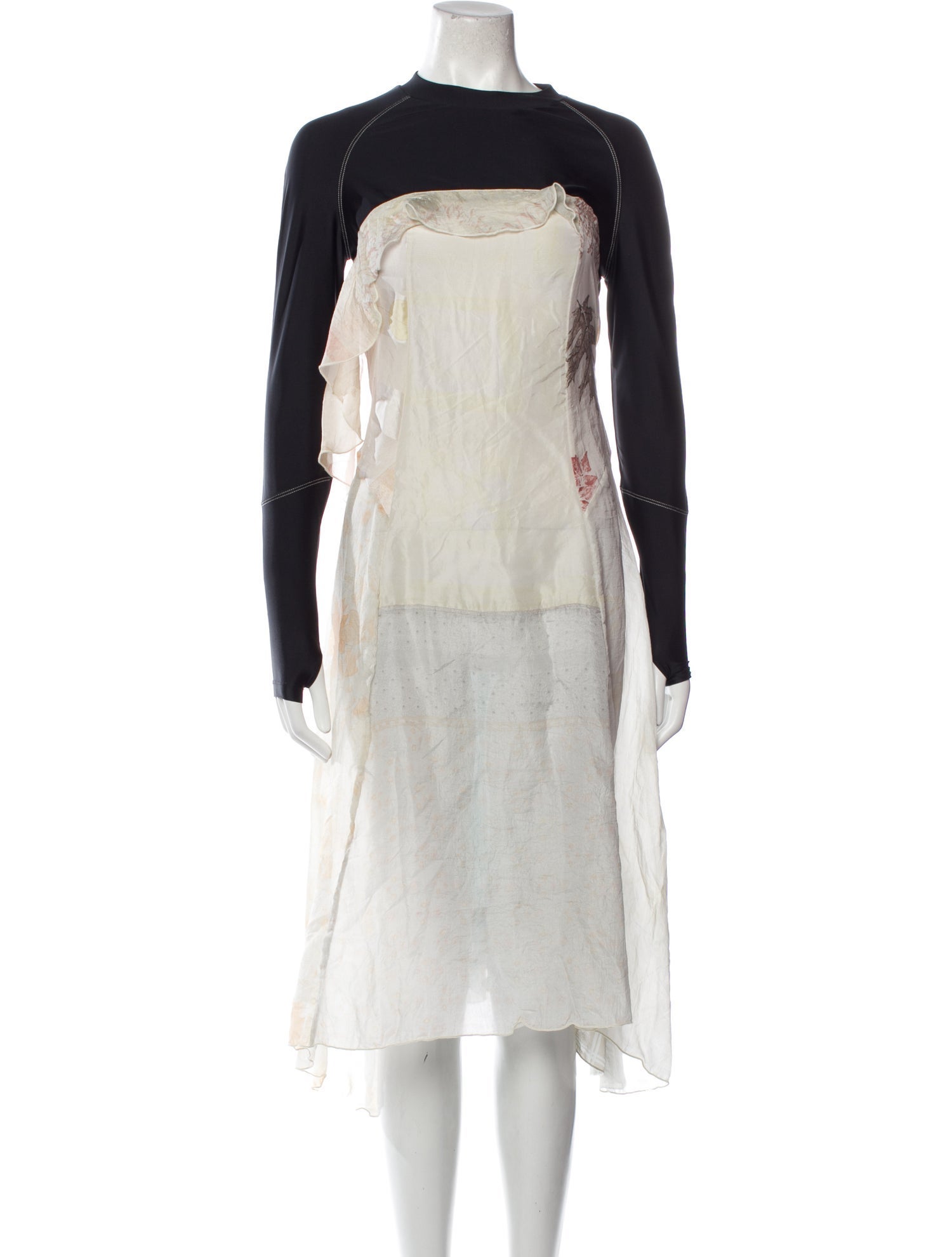 Marine Serre Silk Long Dress