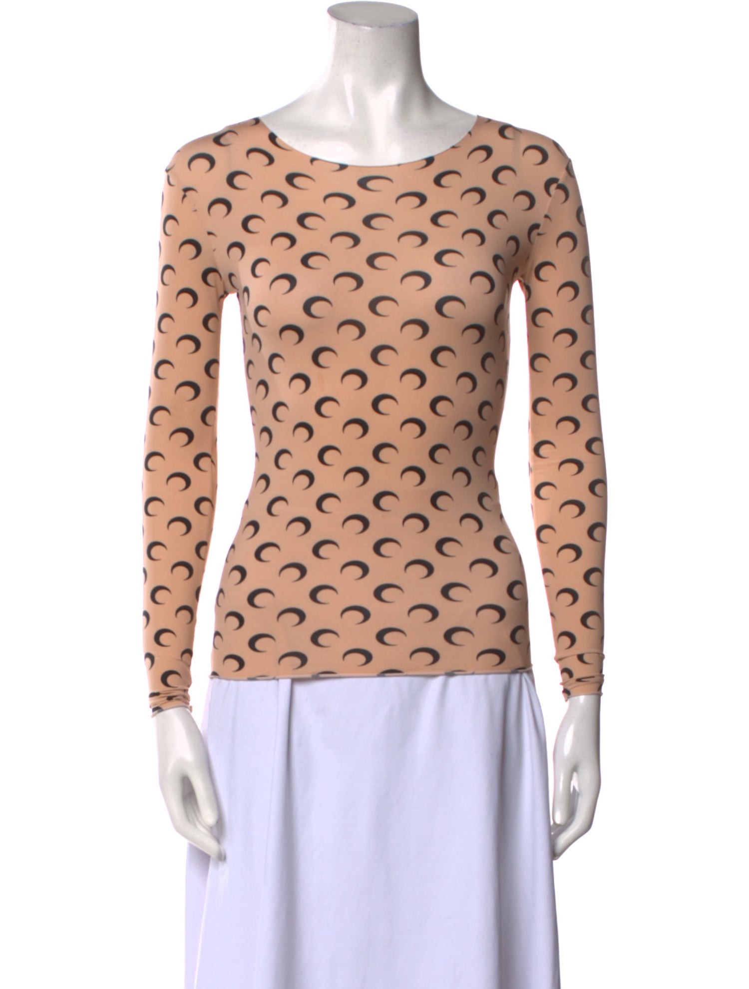 Marine Serre Printed Scoop Neck Top