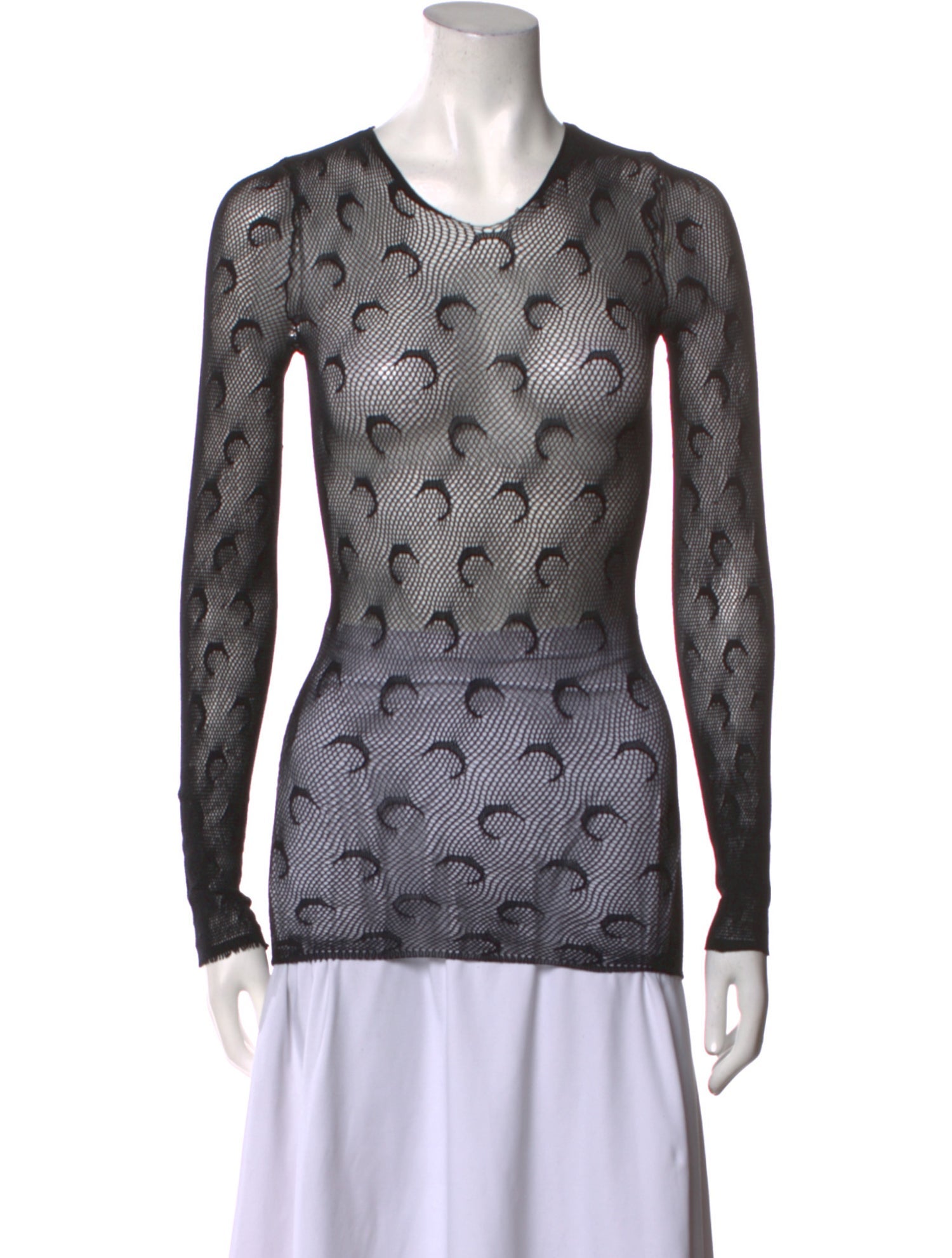 Marine Serre Printed Crew Neck Top