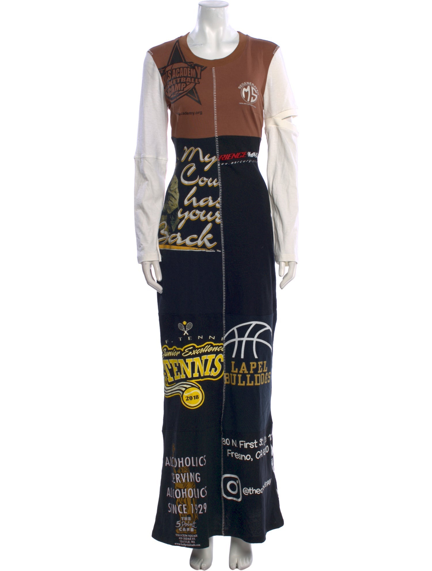 Marine Serre Upcycled Long Dress