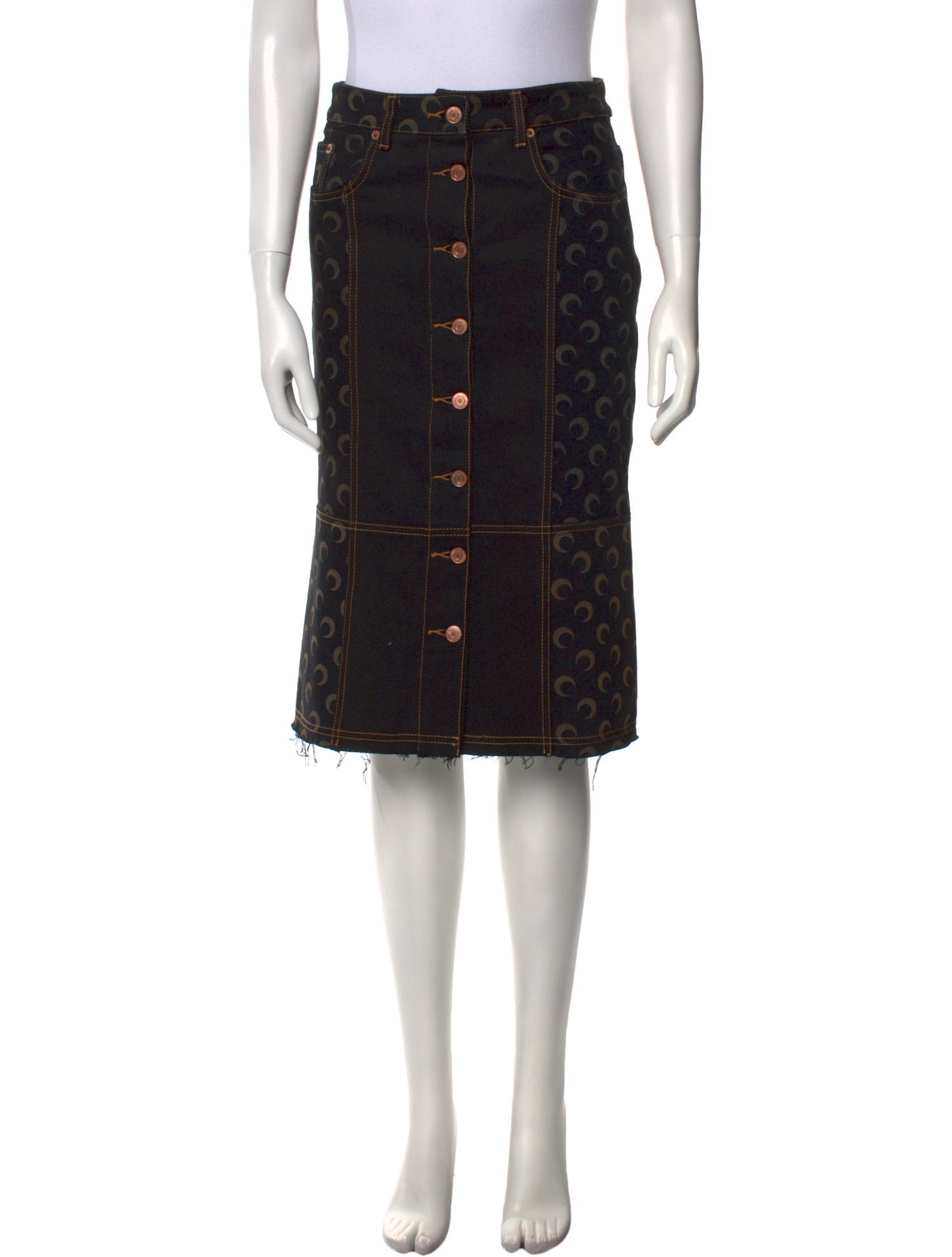 Marine Serre Printed Knee-Length Skirt