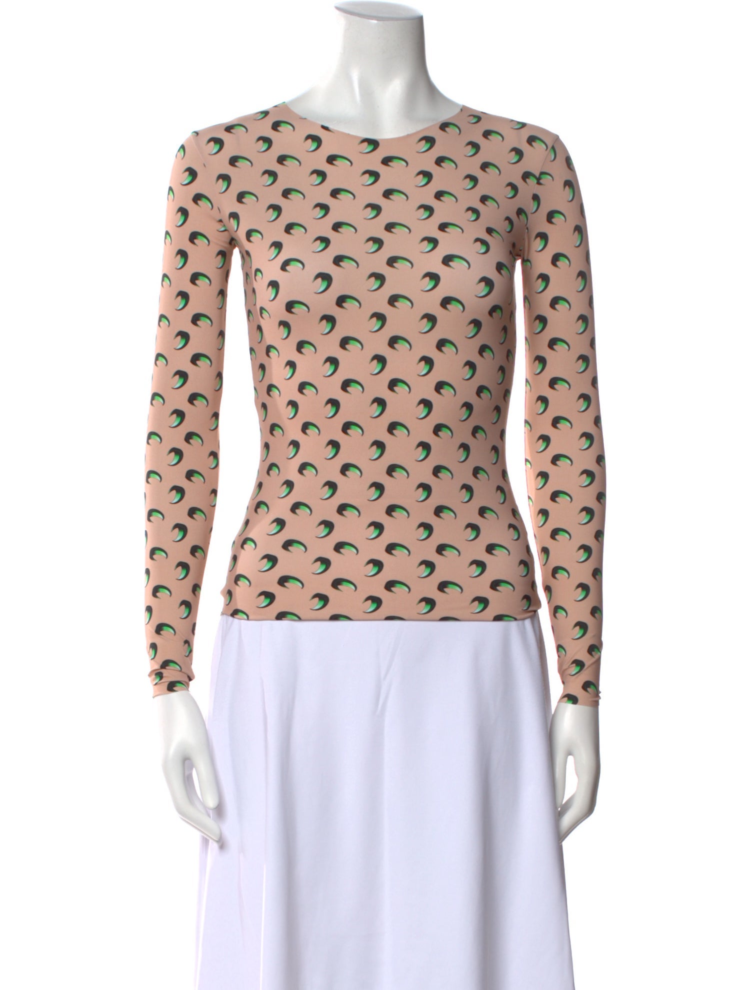 Marine Serre Printed Crew Neck Top