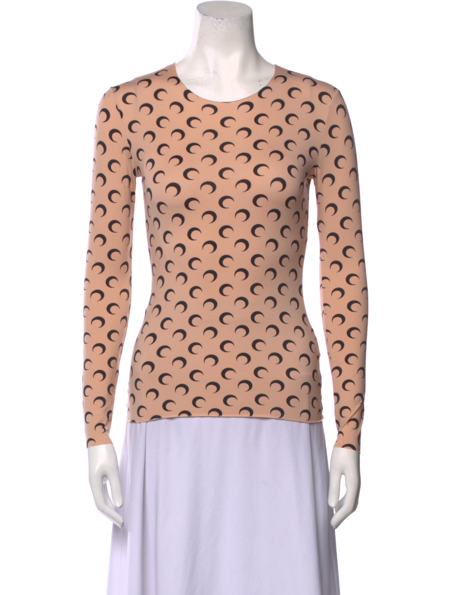 Marine Serre Printed Crew Neck Sweatshirt