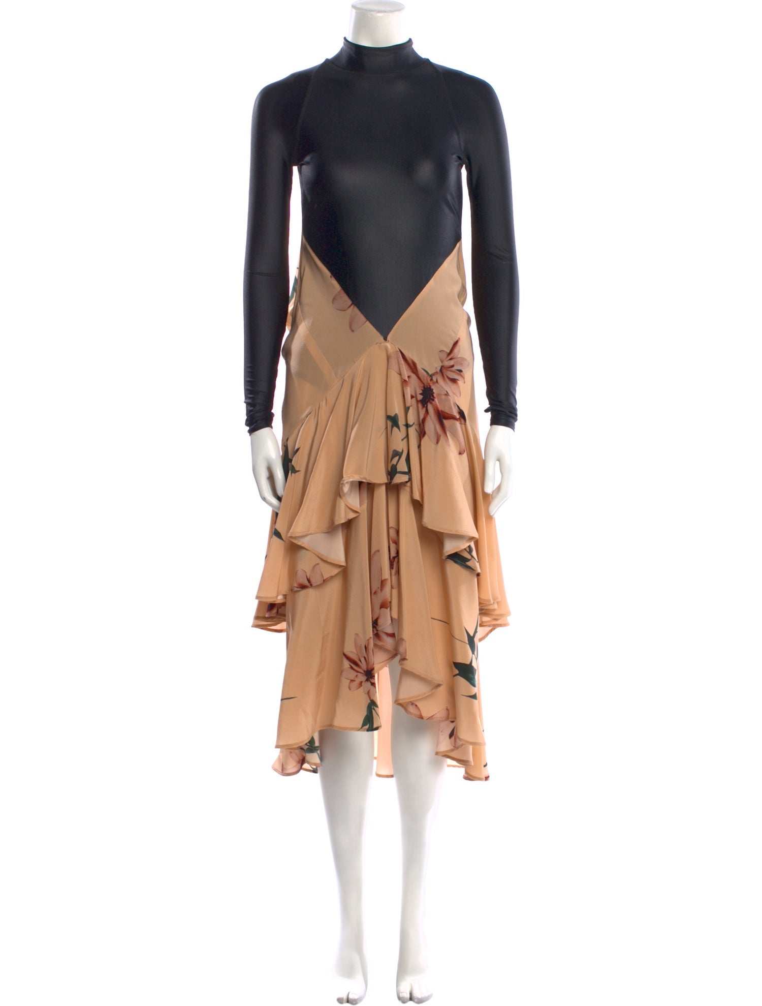 Marine Serre Silk Long Dress