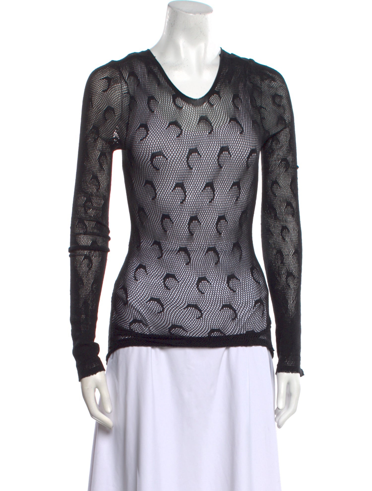 Marine Serre Printed Scoop Neck Top