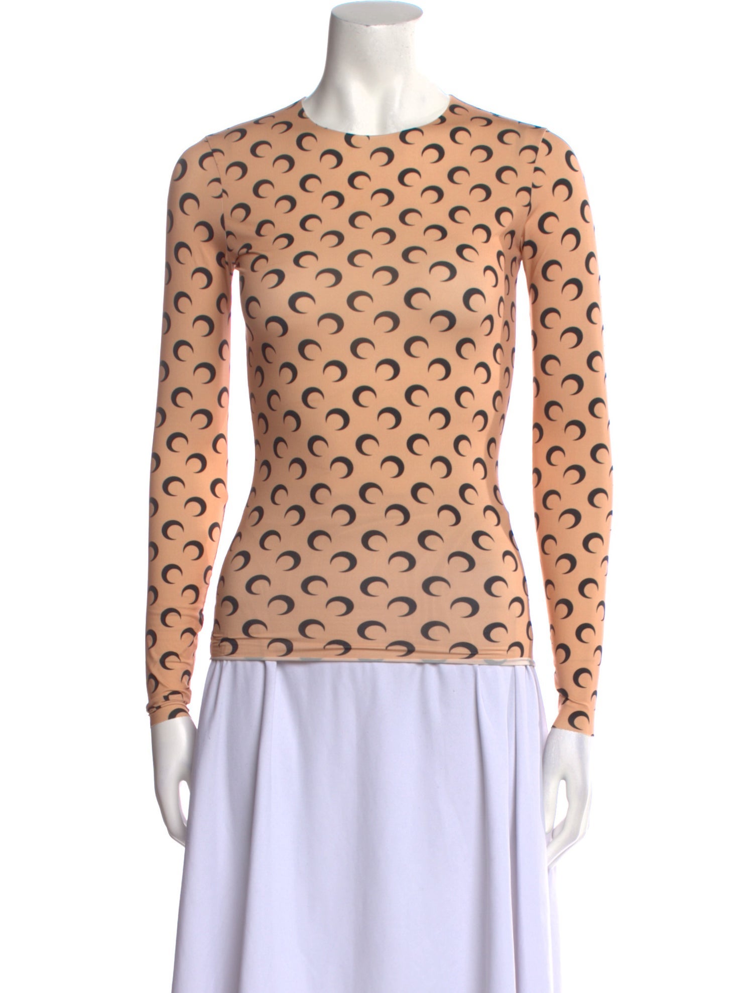 Marine Serre Printed Crew Neck Top