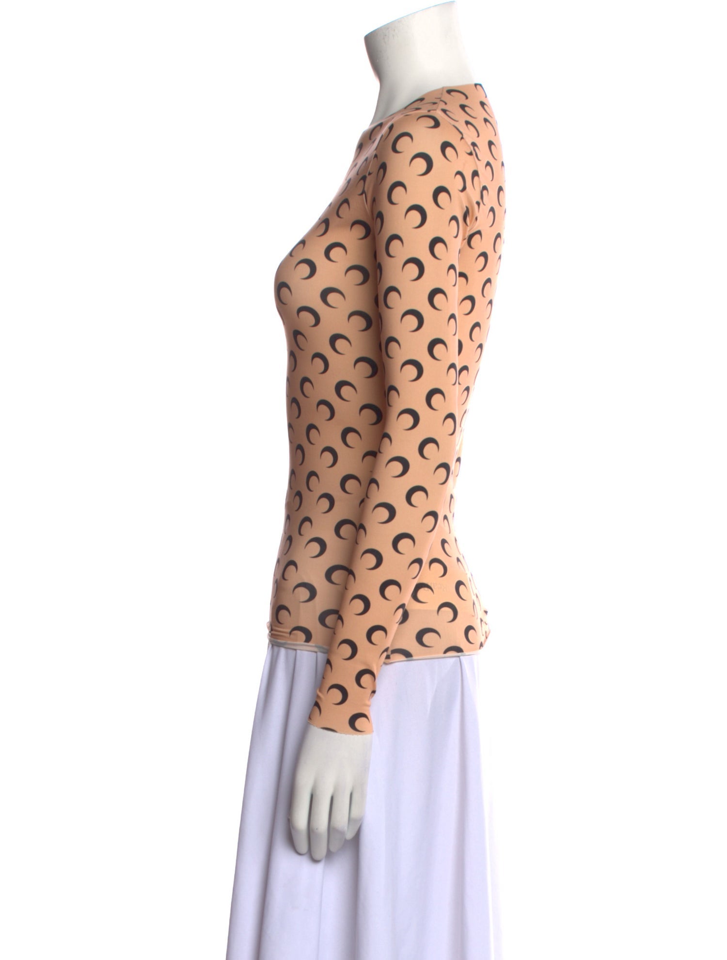 Marine Serre Printed Crew Neck Top