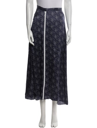 Marine Serre Silk Long Skirt