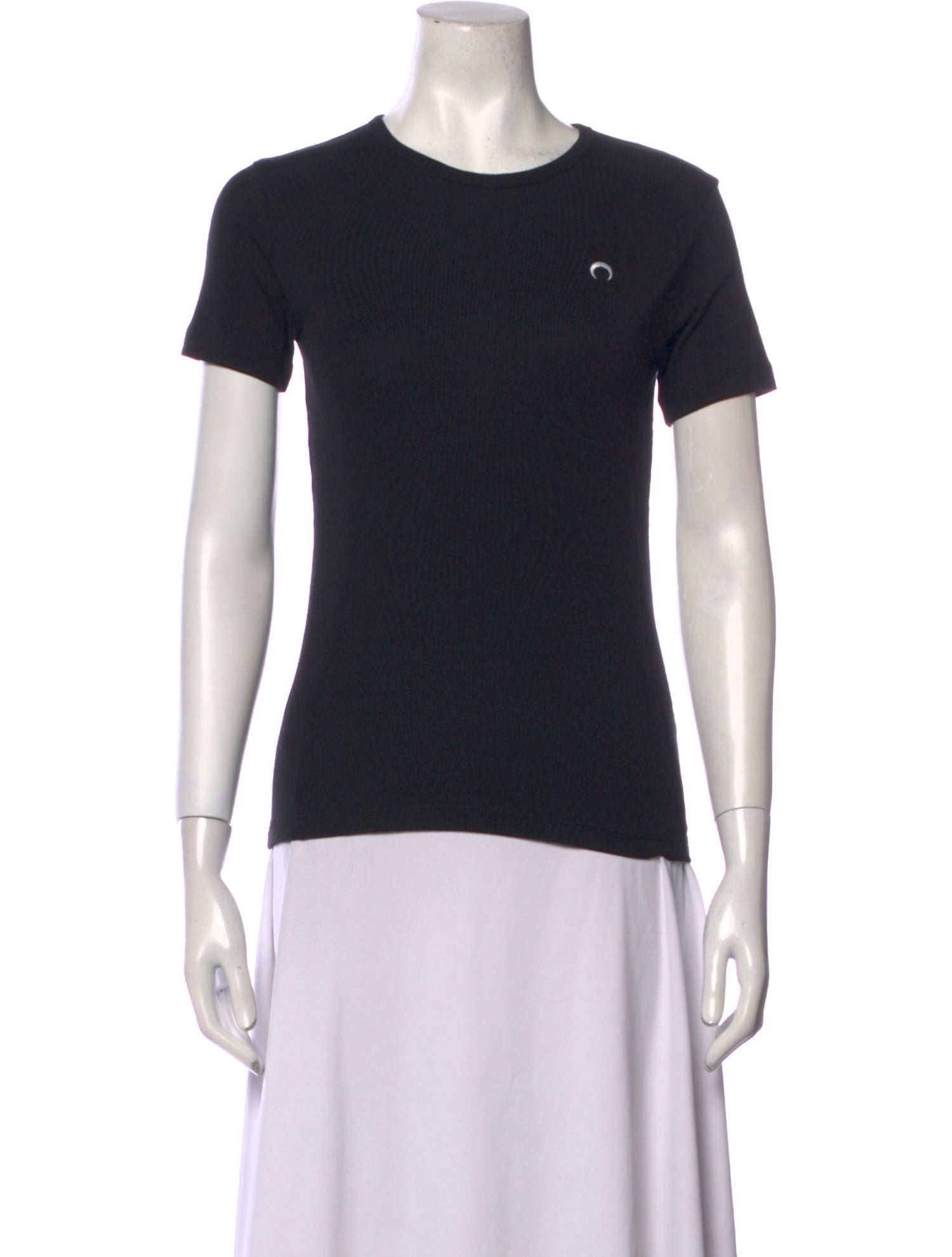 Marine Serre Crescent Moon Logo Crew Neck T-Shirt