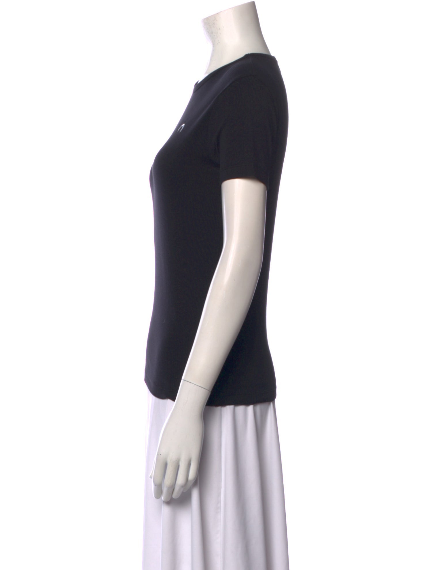 Marine Serre Crescent Moon Logo Crew Neck T-Shirt