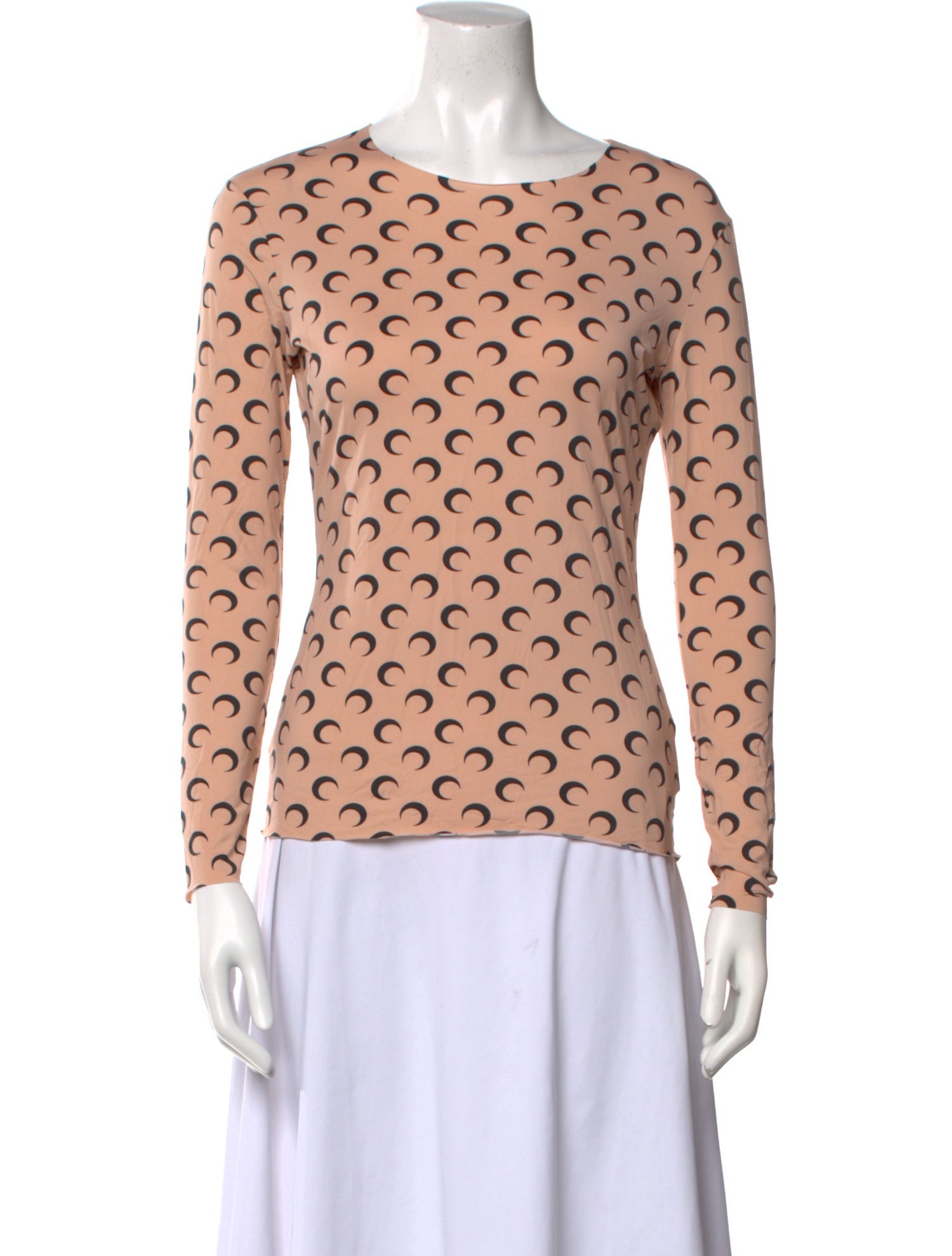 Marine Serre Printed Bateau Neckline Top