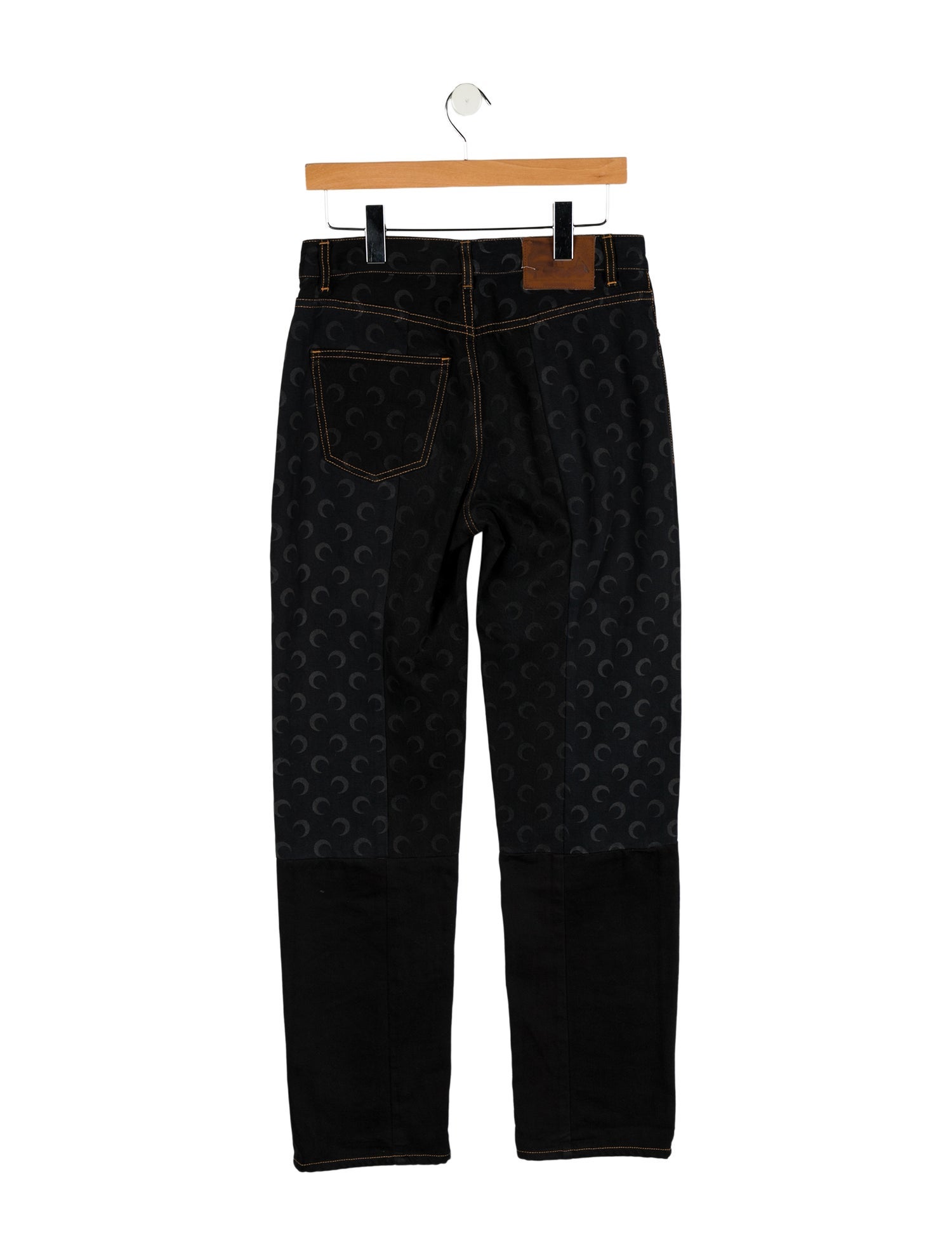 Marine Serre Mid-Rise Straight Leg Jeans