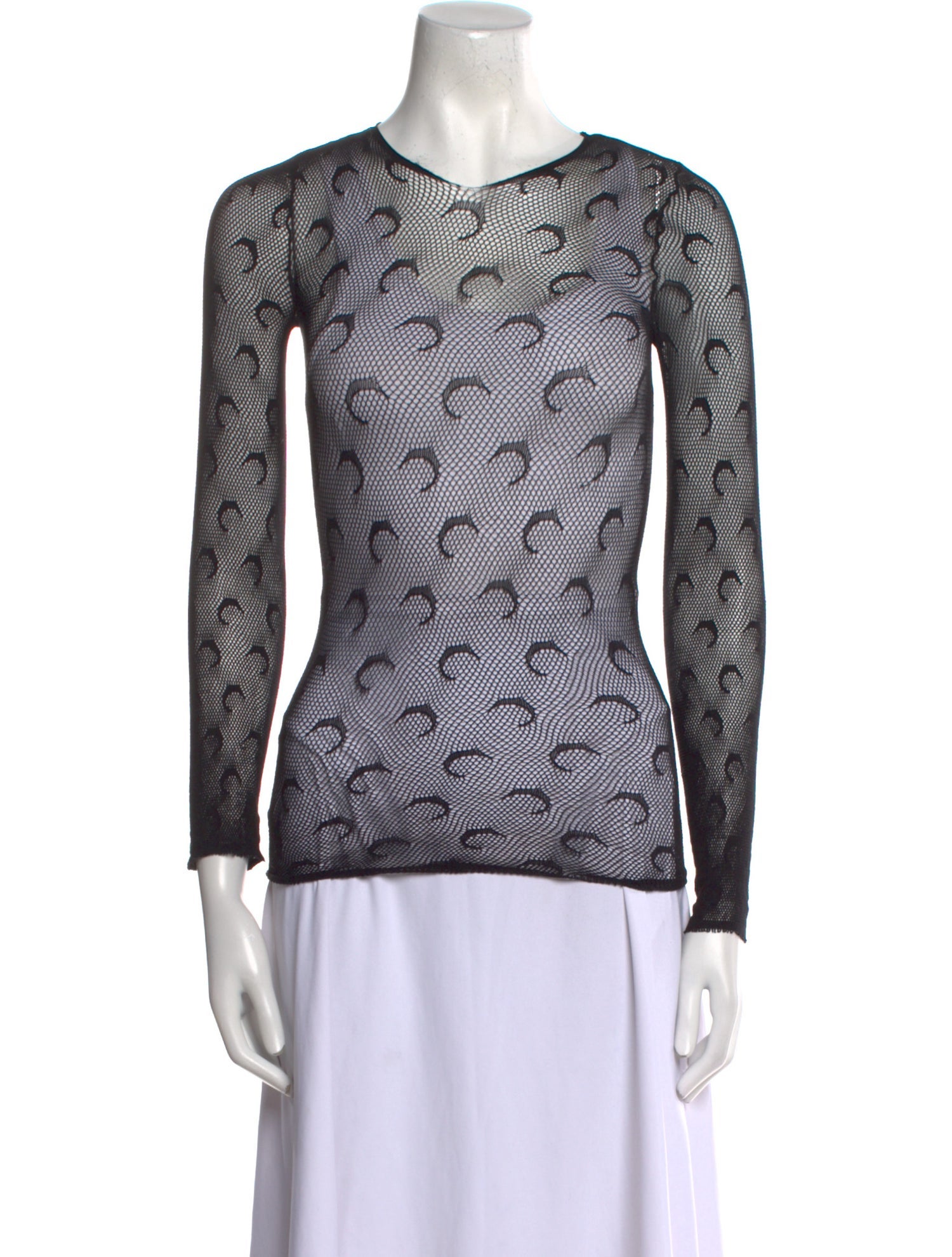 Marine Serre Printed Crew Neck Top