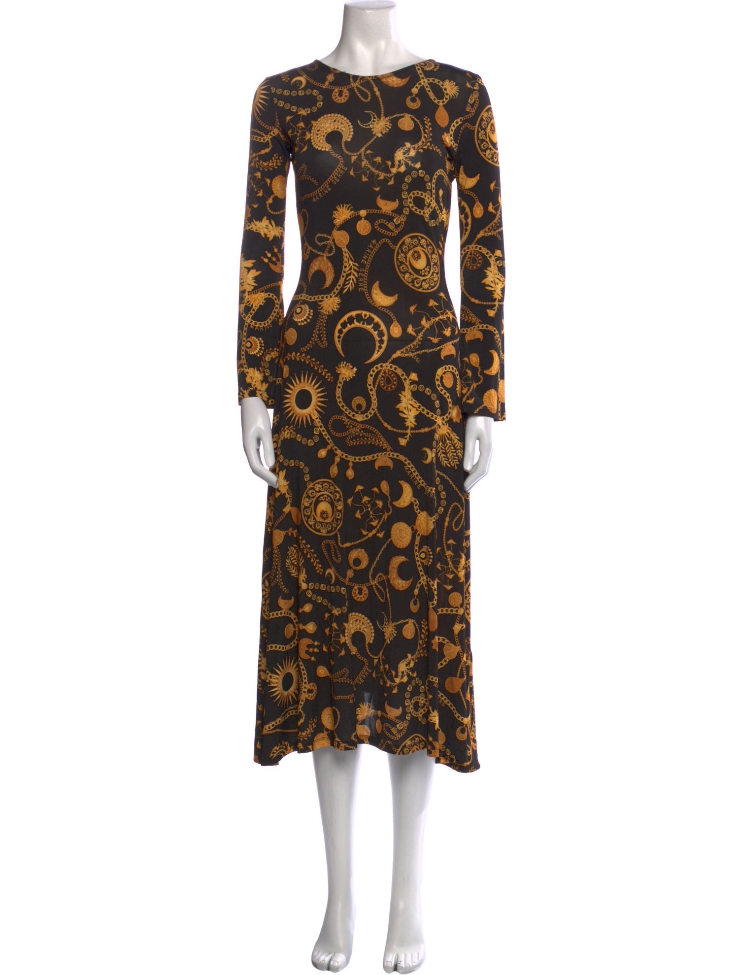 Marine Serre Printed Midi Length Dress
